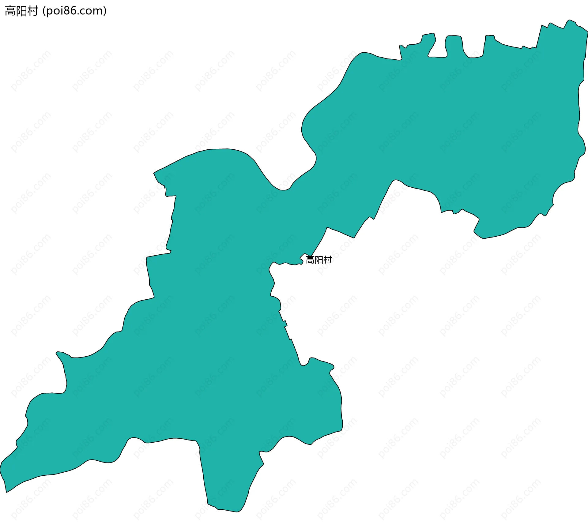 高阳村边界地图