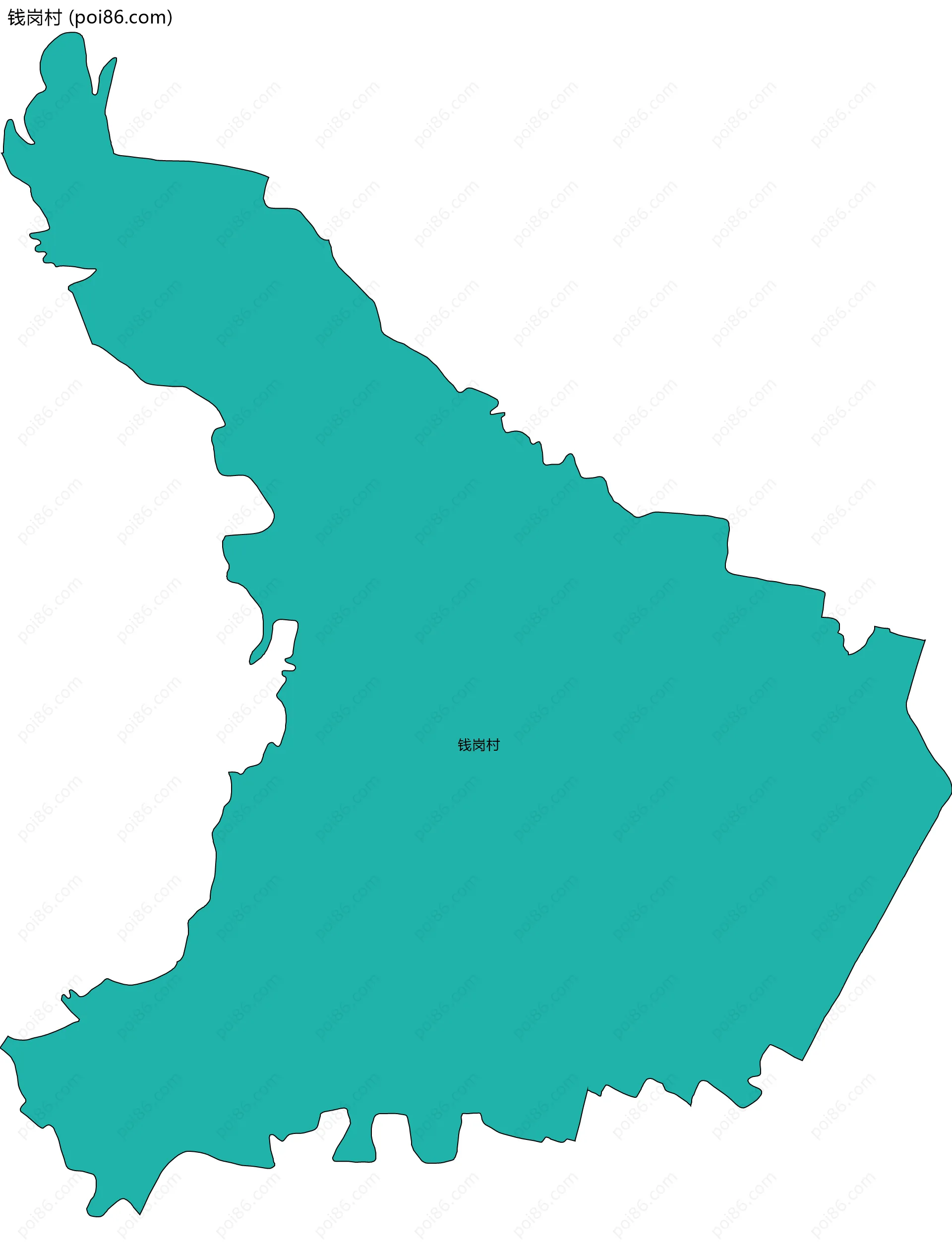 钱岗村边界地图