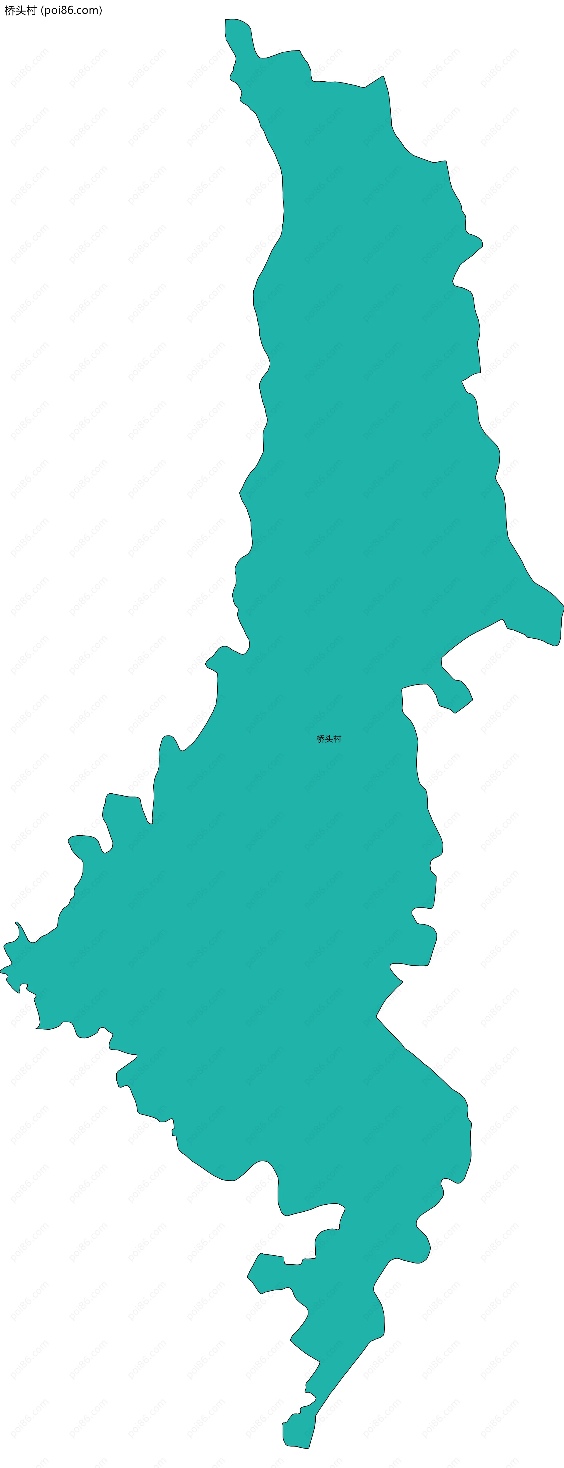 桥头村边界地图