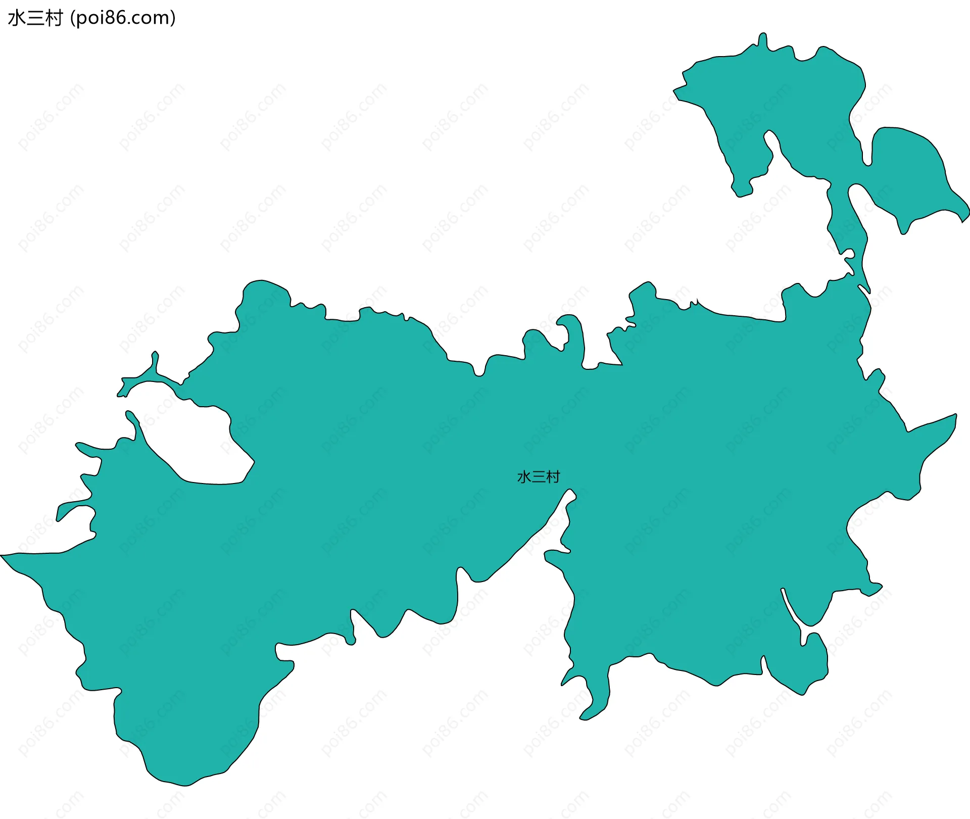 水三村边界地图