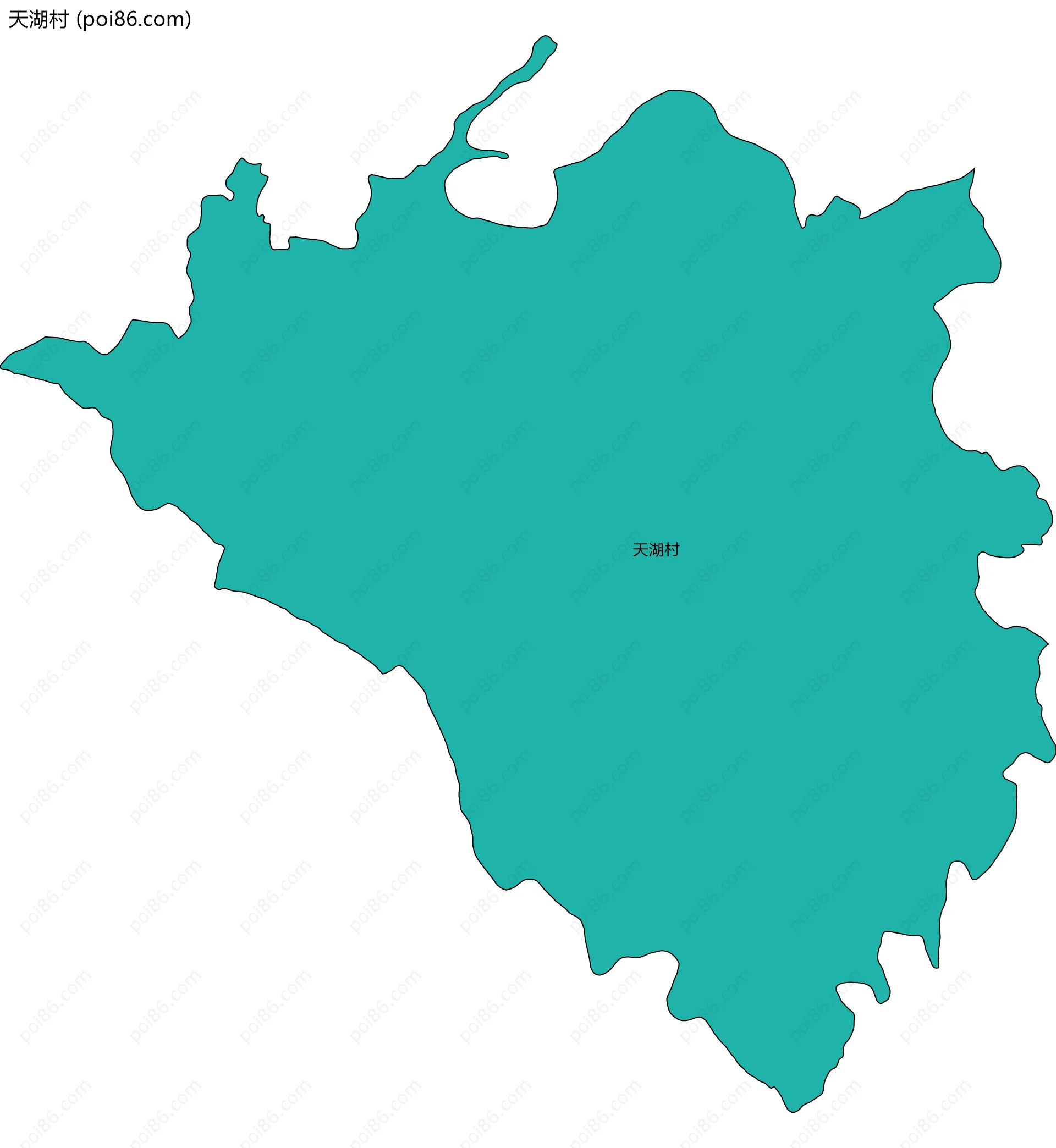 天湖村边界地图