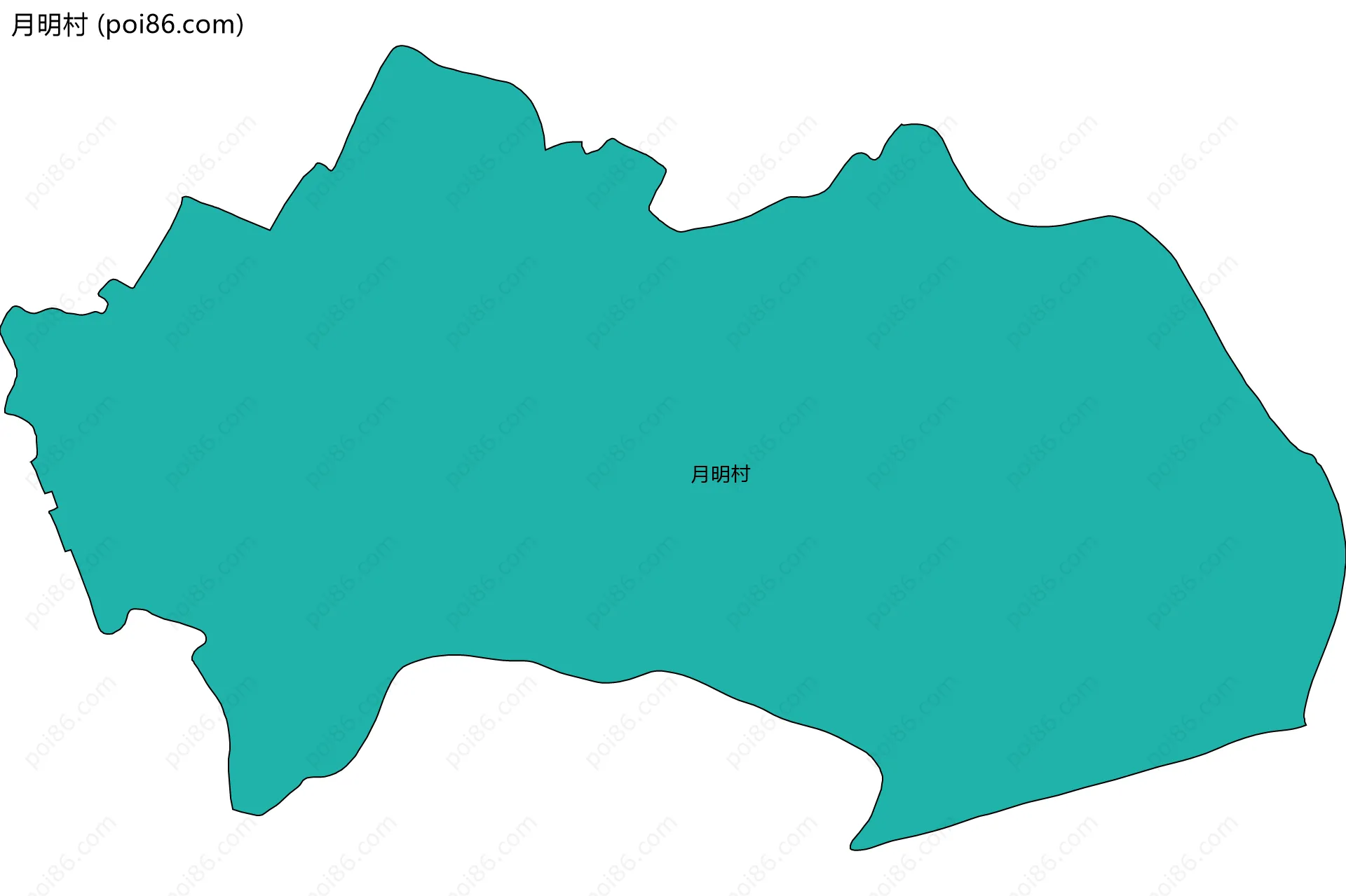 月明村边界地图