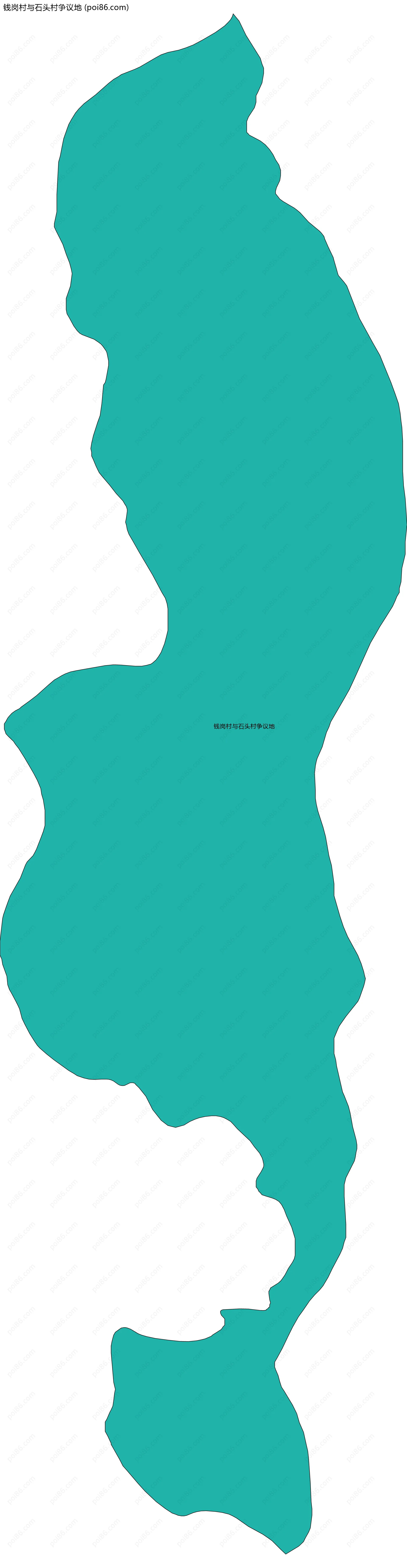 钱岗村与石头村争议地边界地图