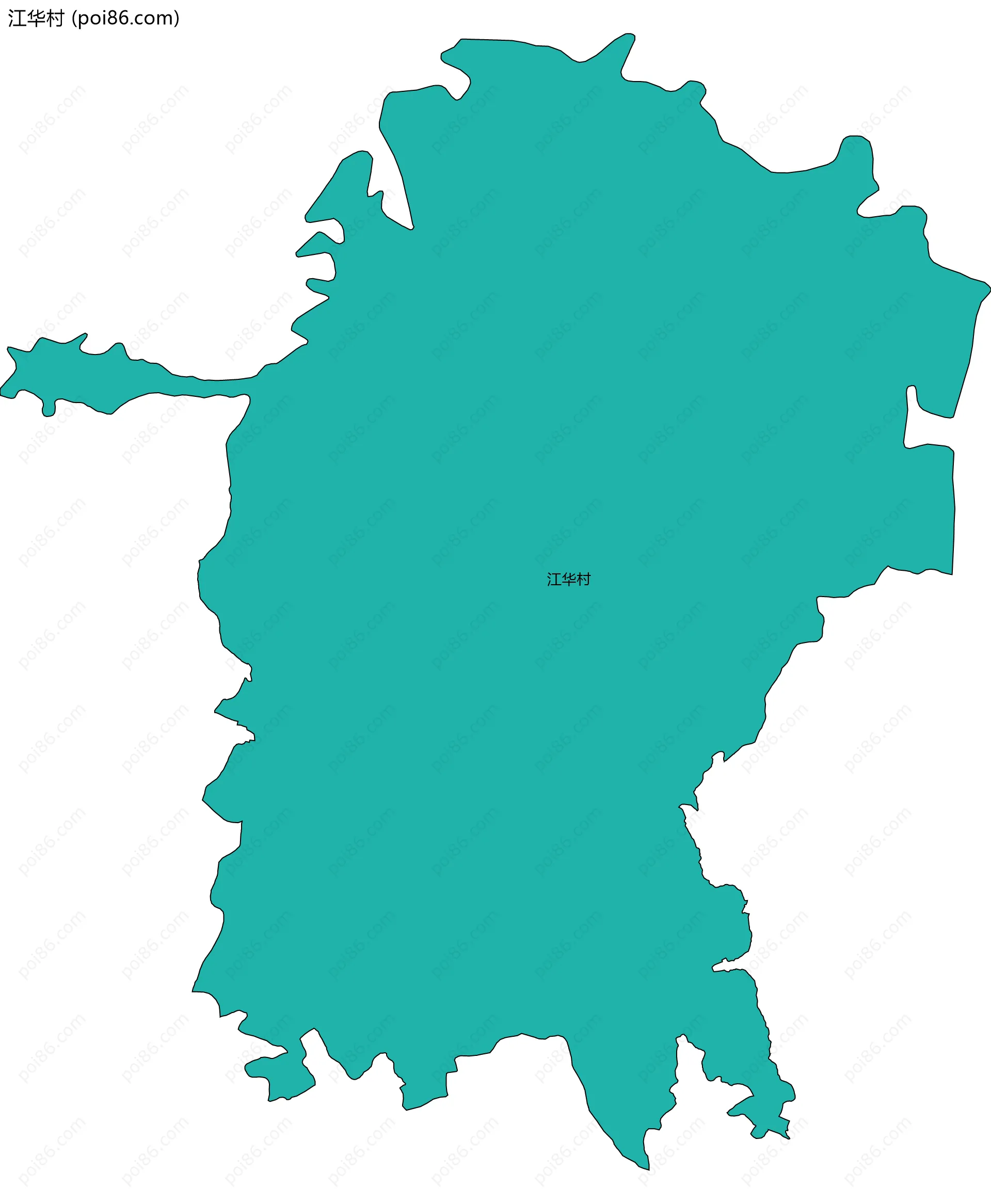 江华村边界地图