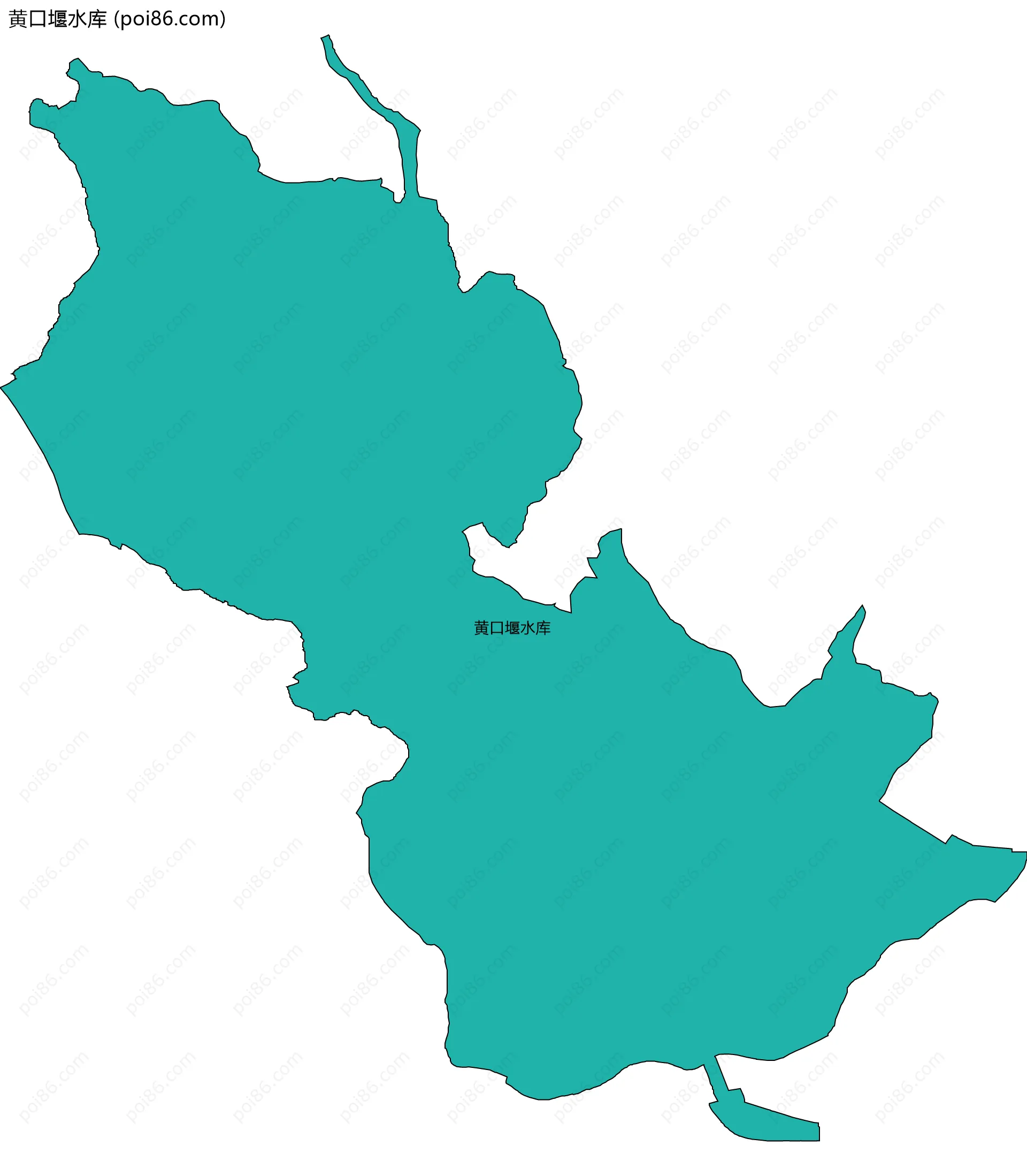 黄口堰水库边界地图