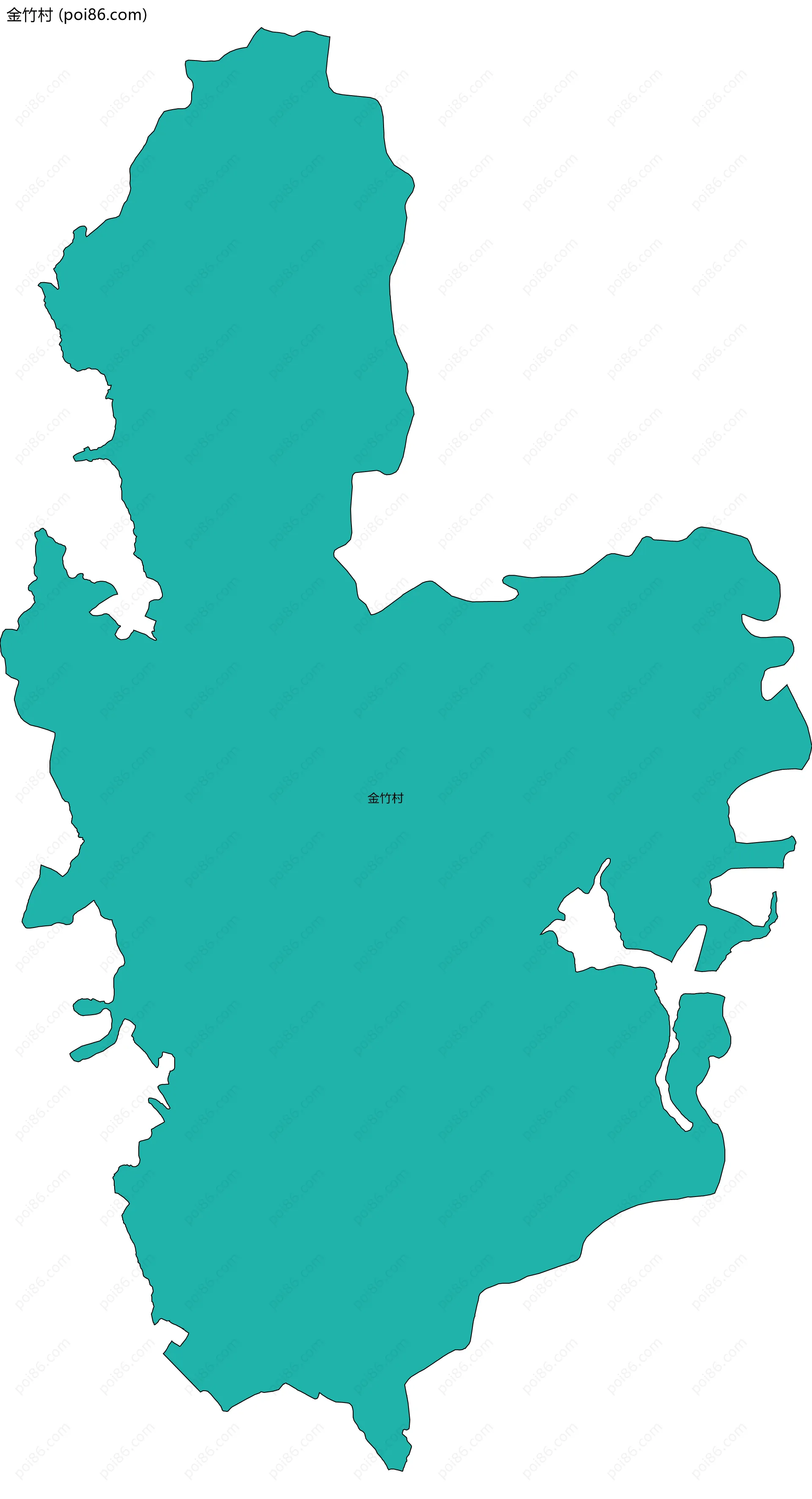 金竹村边界地图