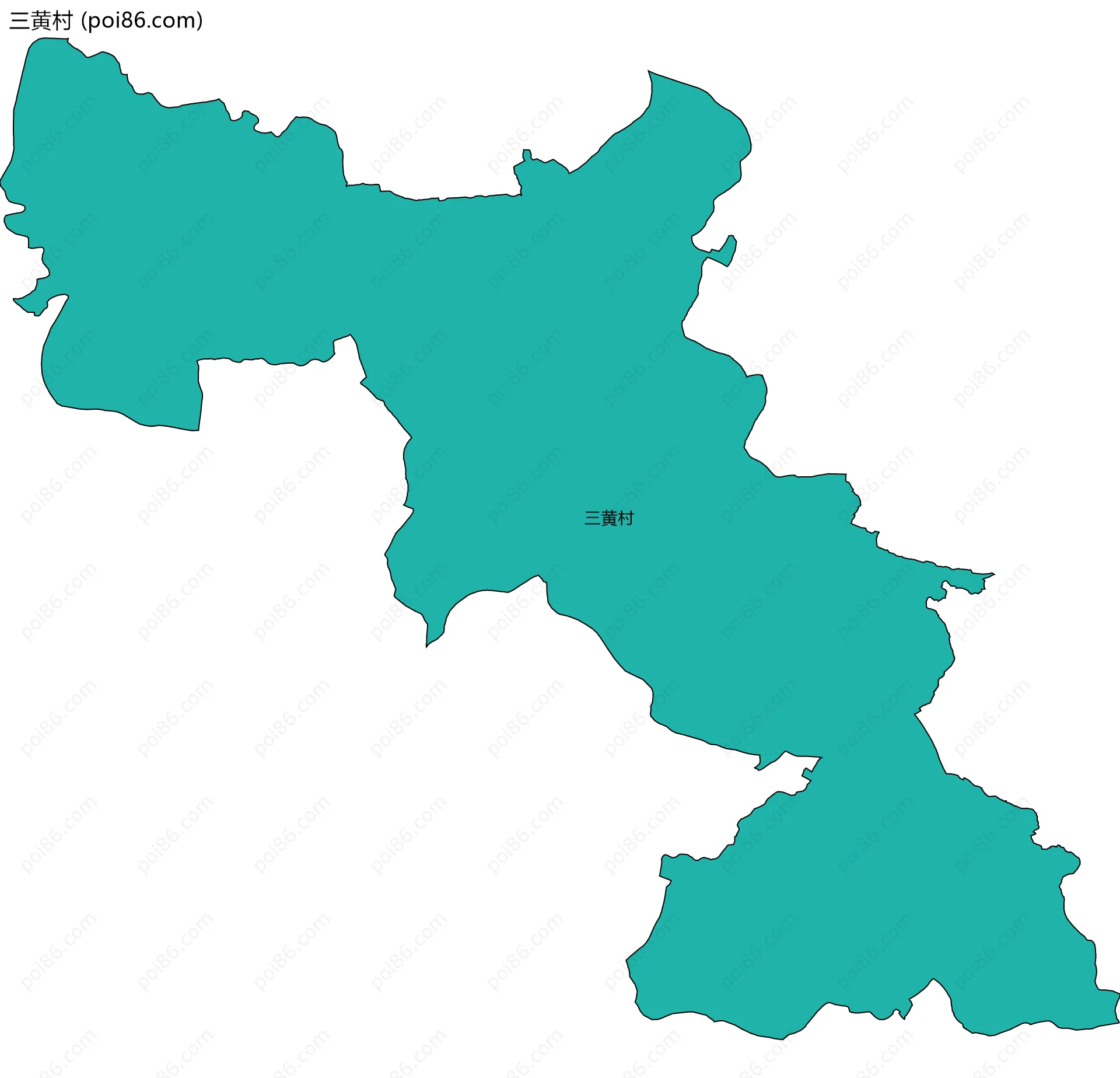 三黄村边界地图