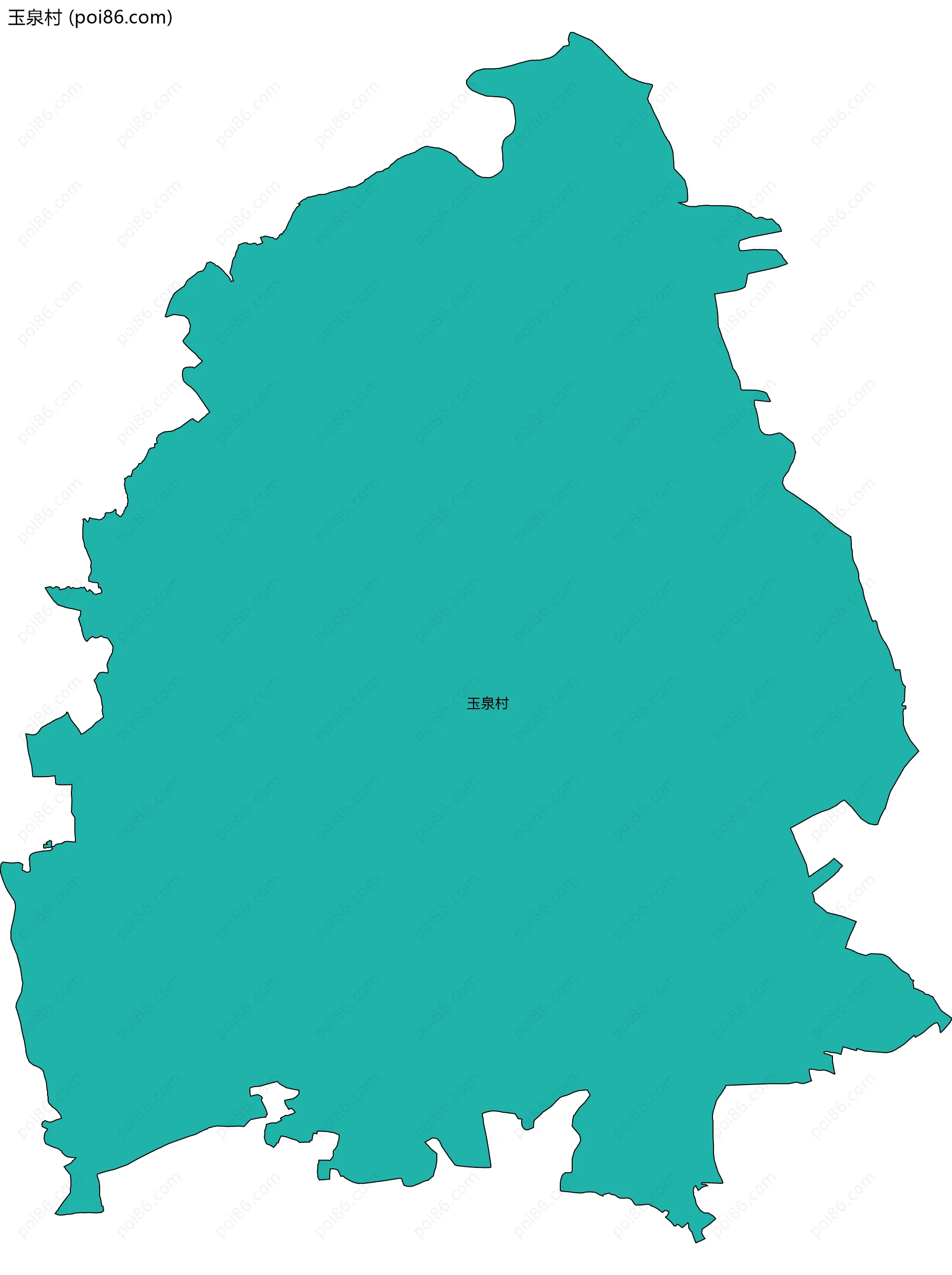 玉泉村边界地图