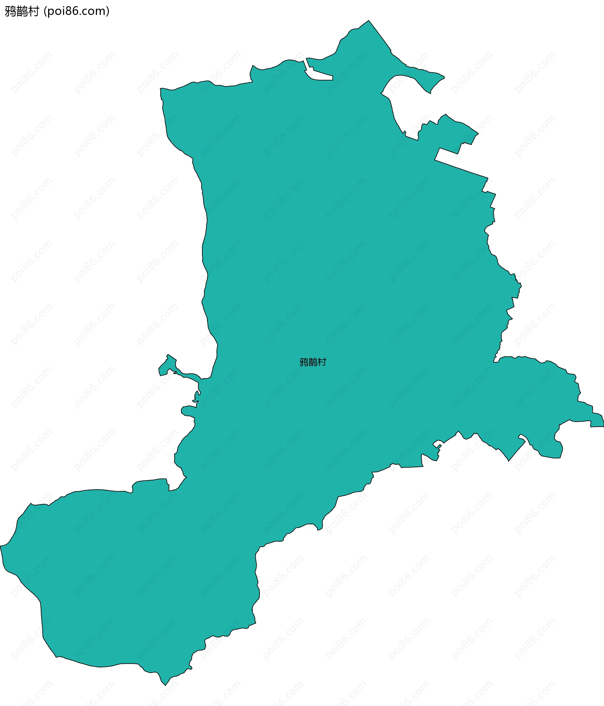鸦鹊村边界地图