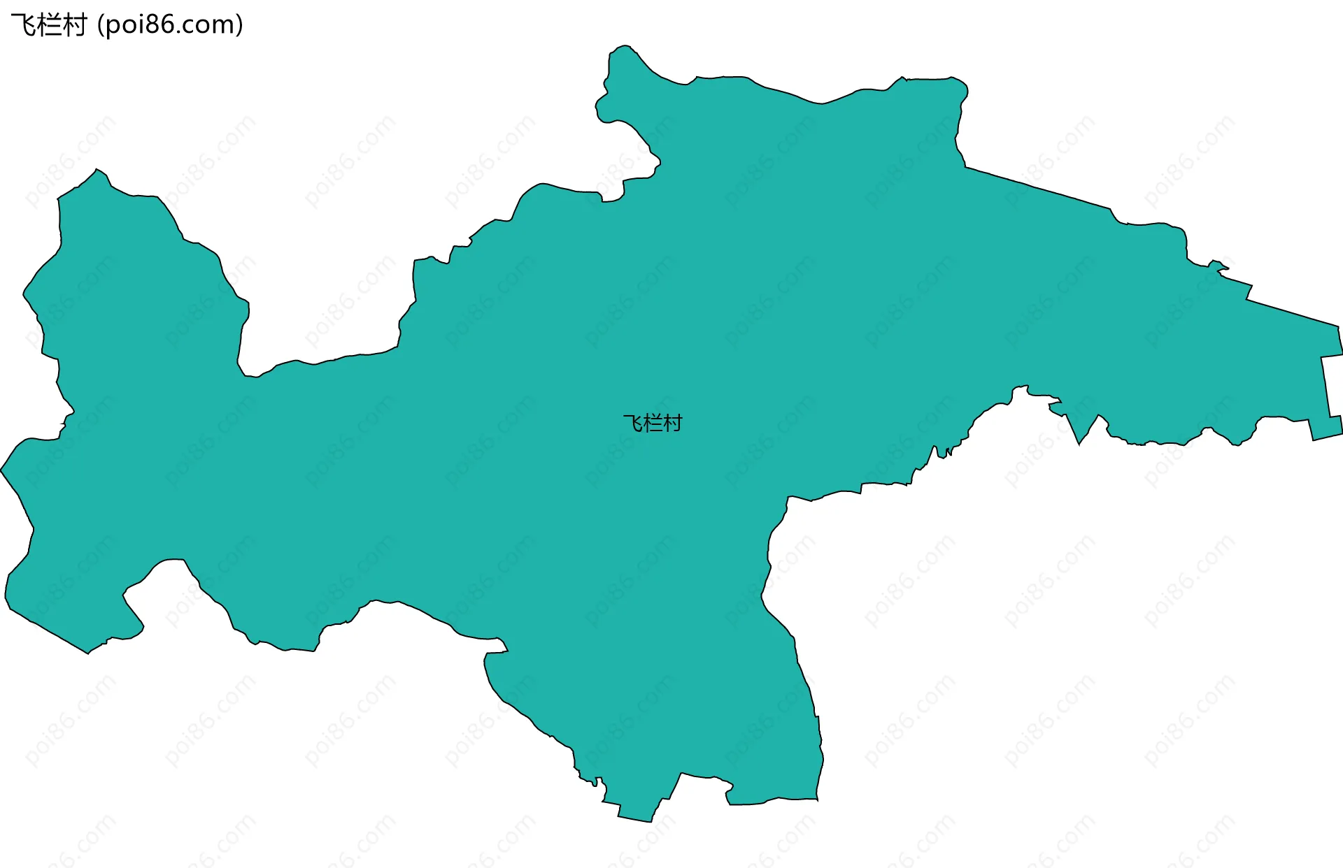 飞栏村边界地图