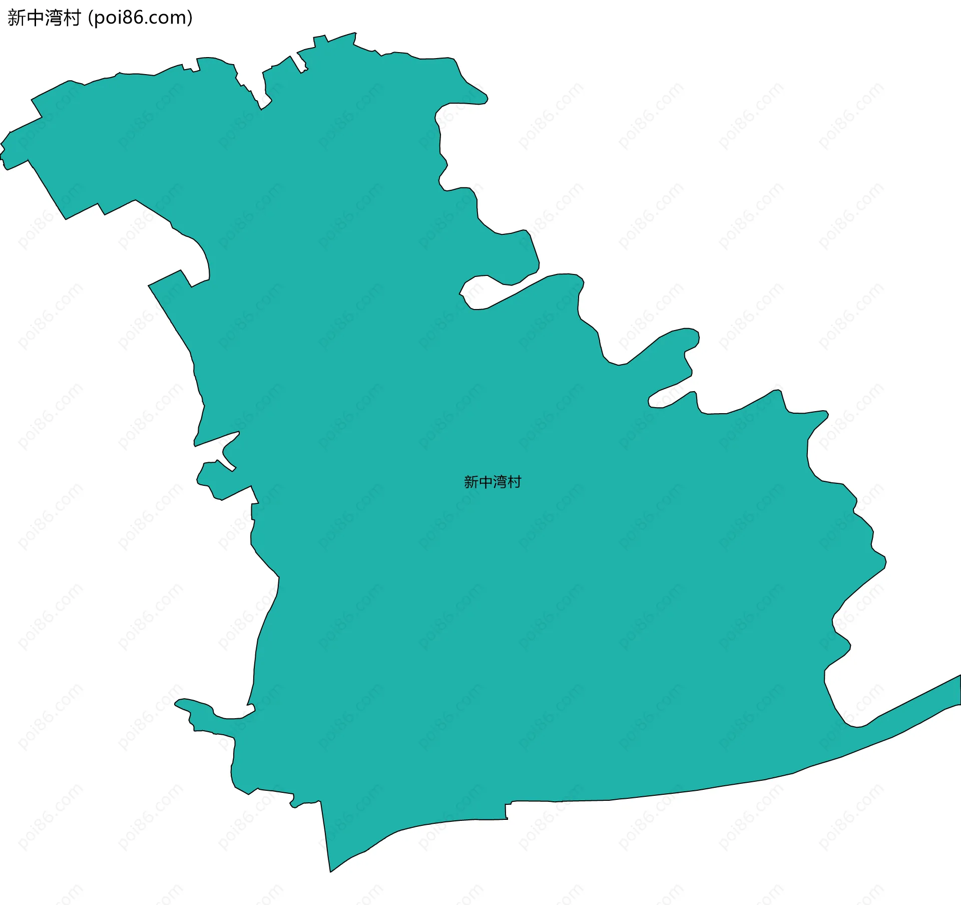 新中湾村边界地图