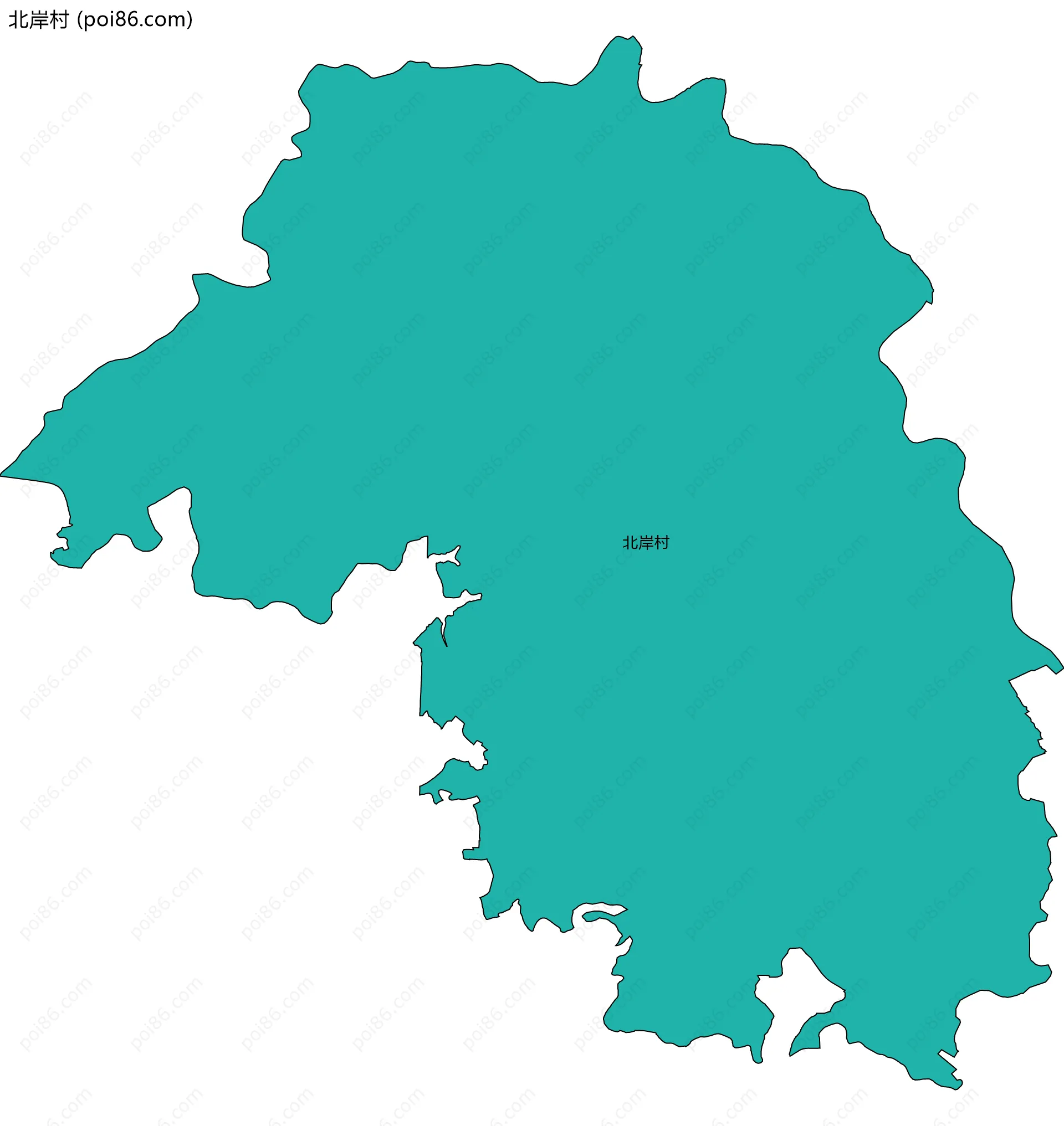 北岸村边界地图