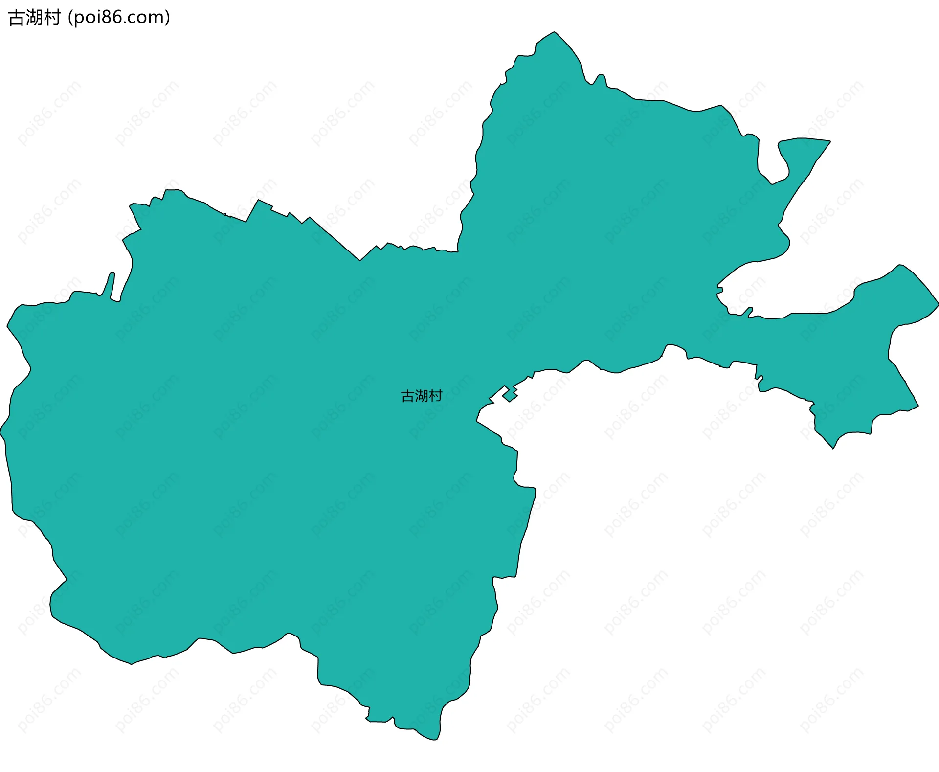 古湖村边界地图