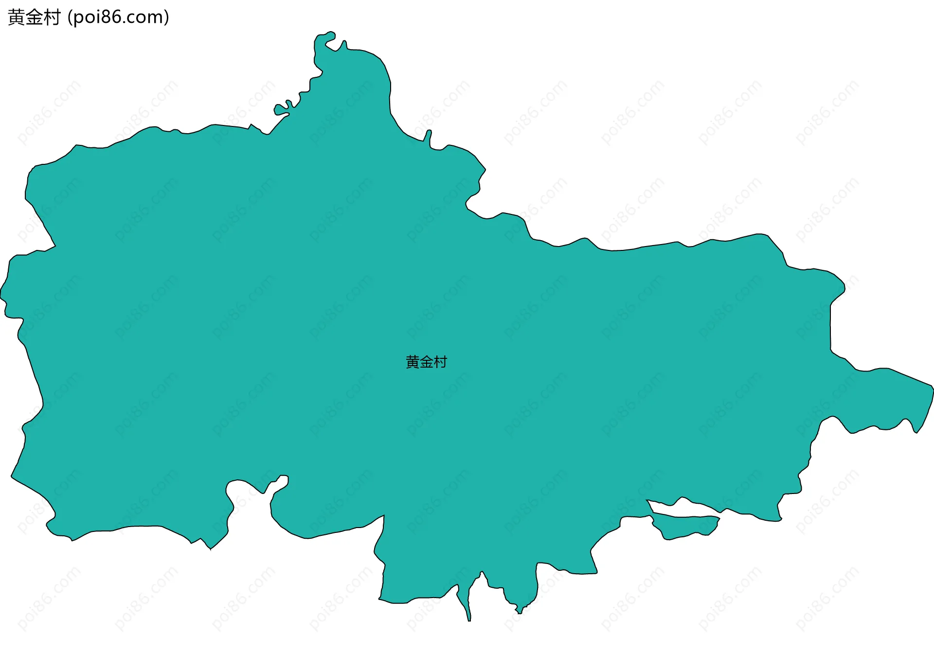 黄金村边界地图