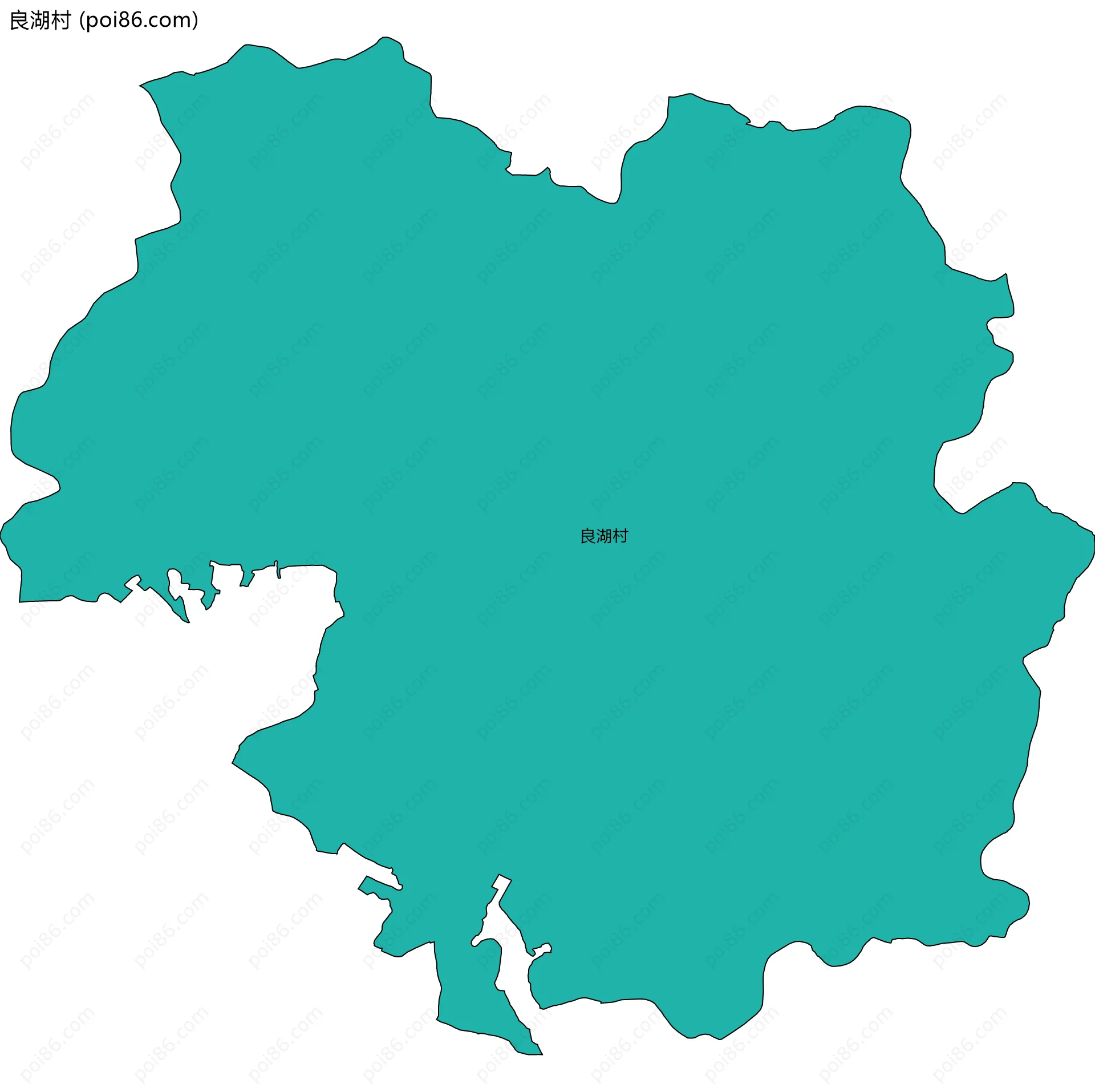 良湖村边界地图