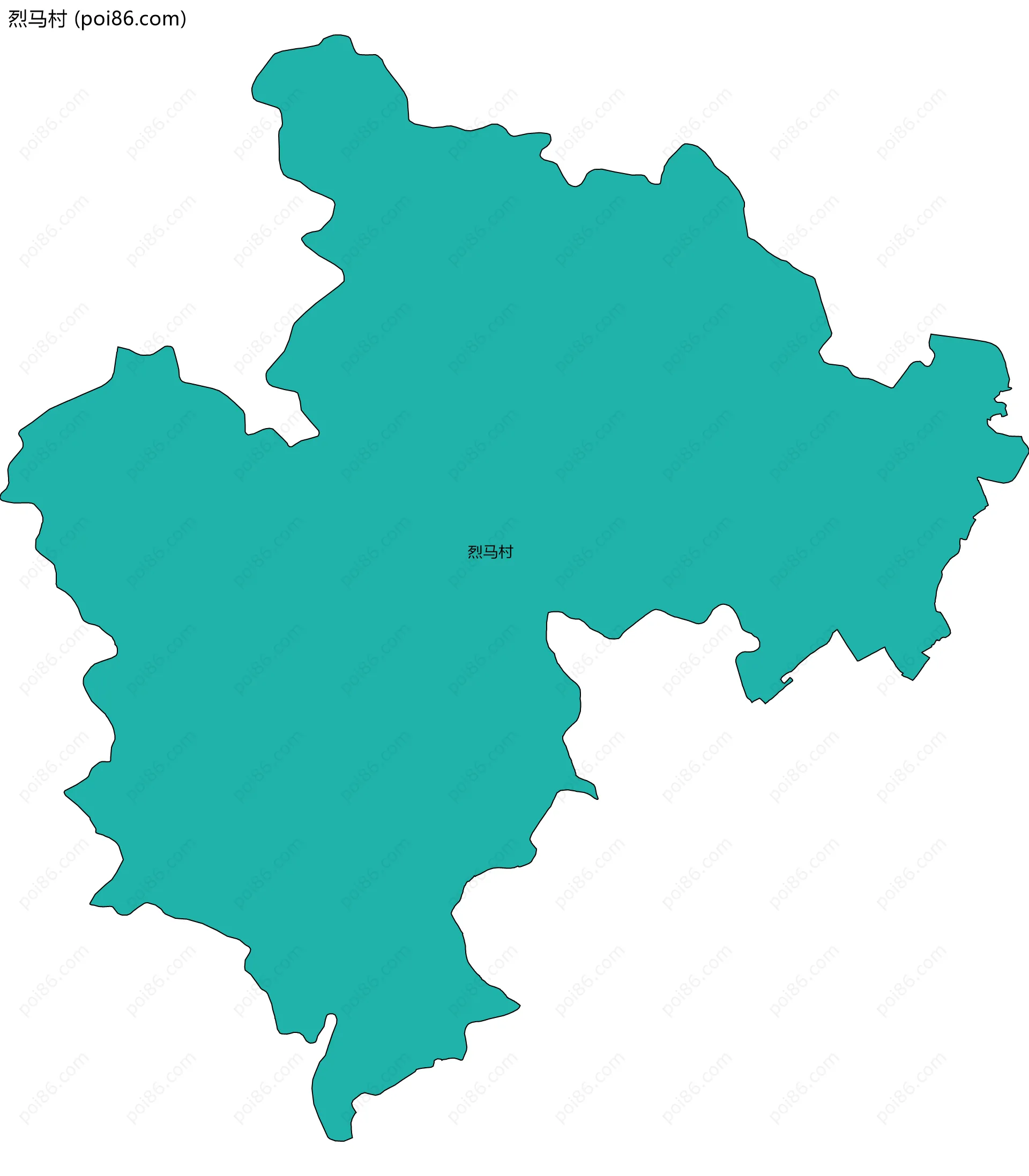 烈马村边界地图