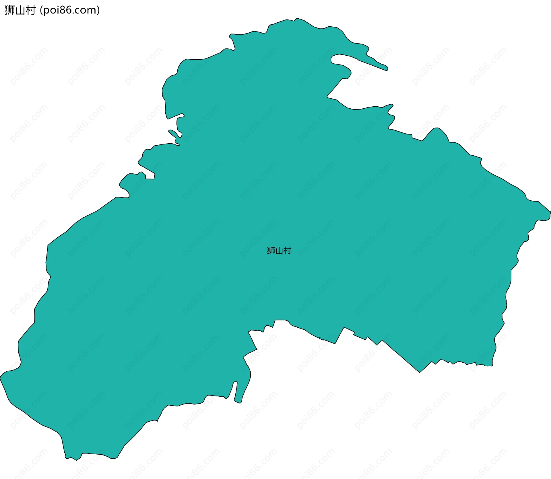 狮山村边界地图