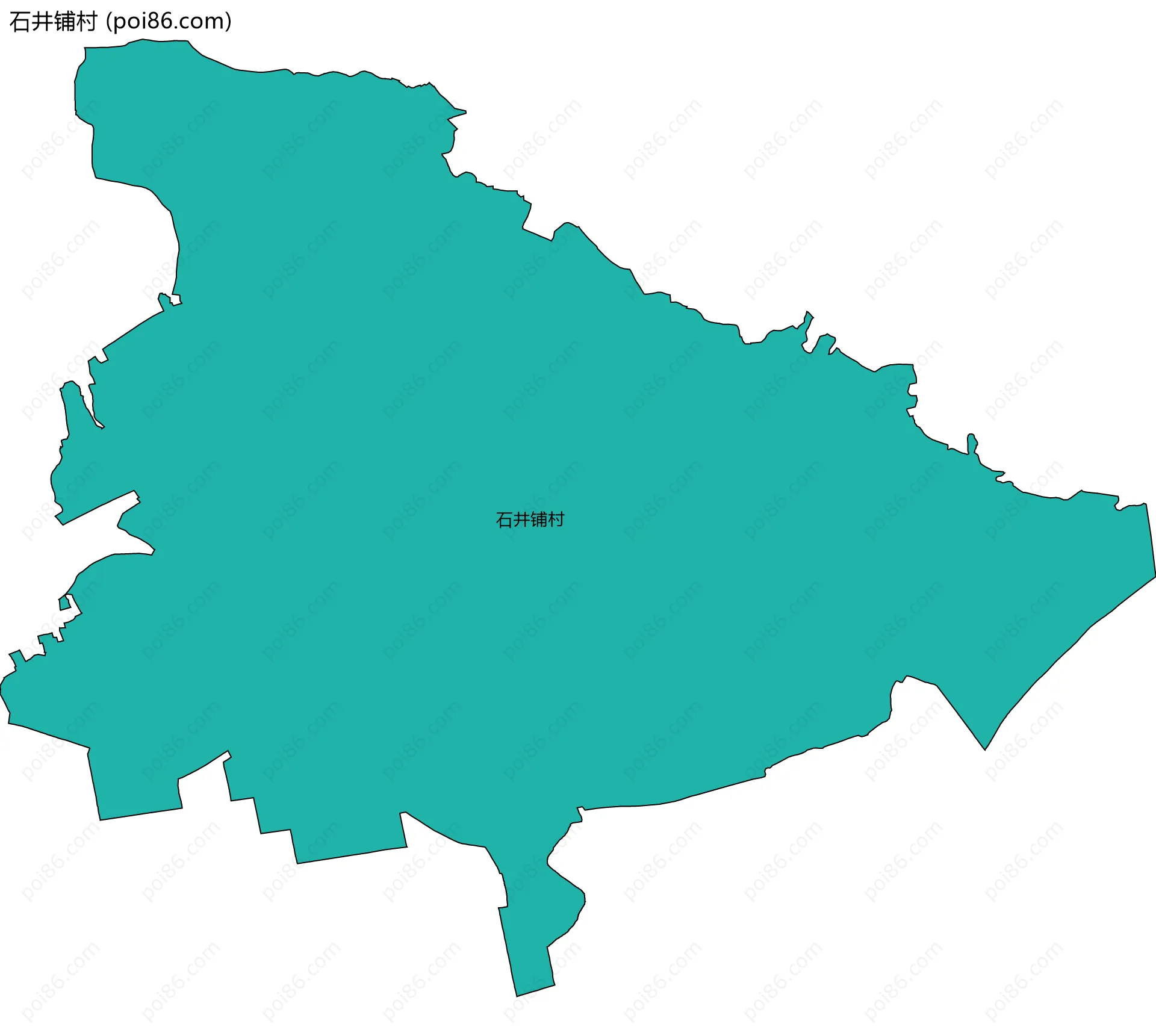 石井铺村边界地图