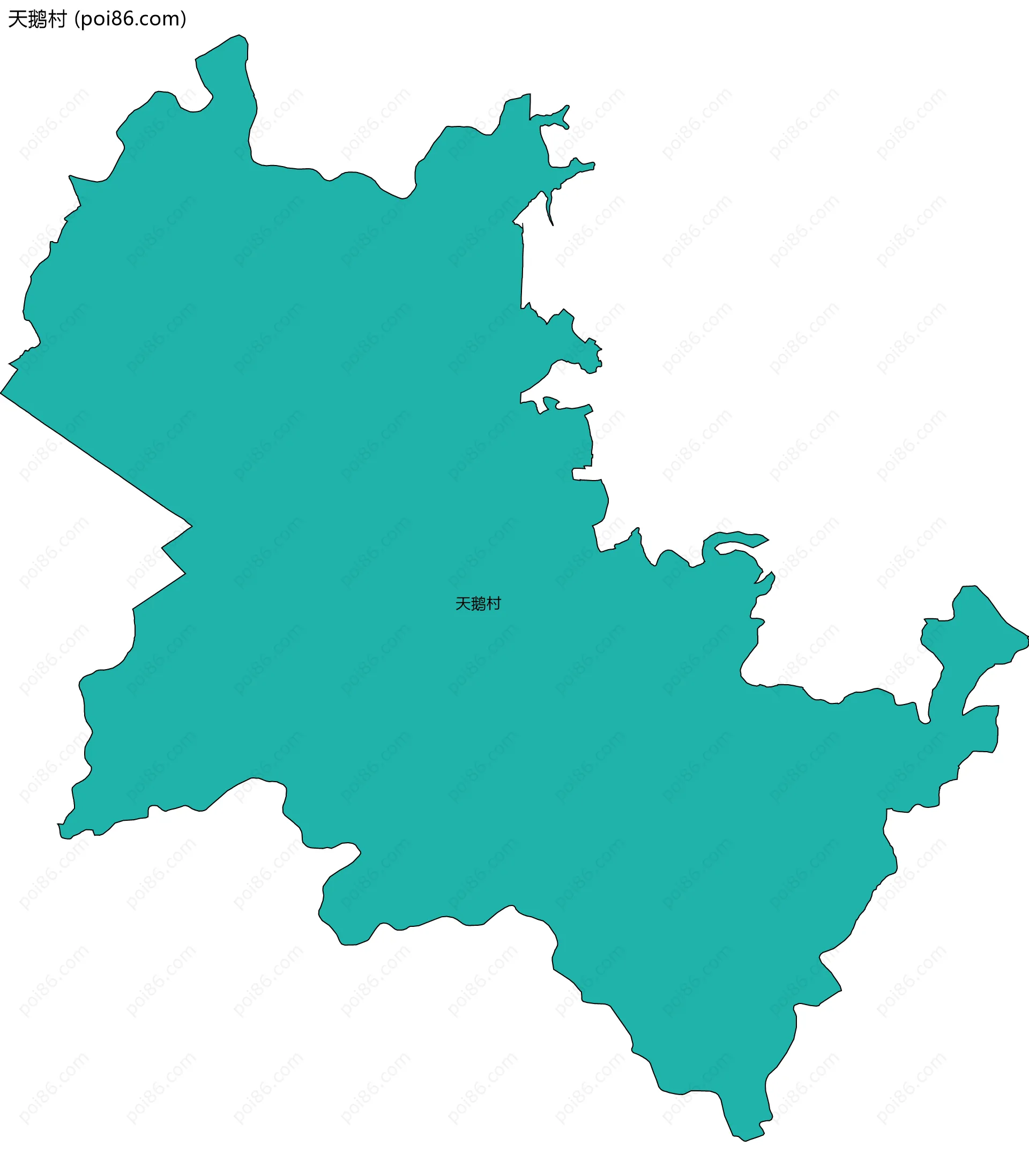 天鹅村边界地图