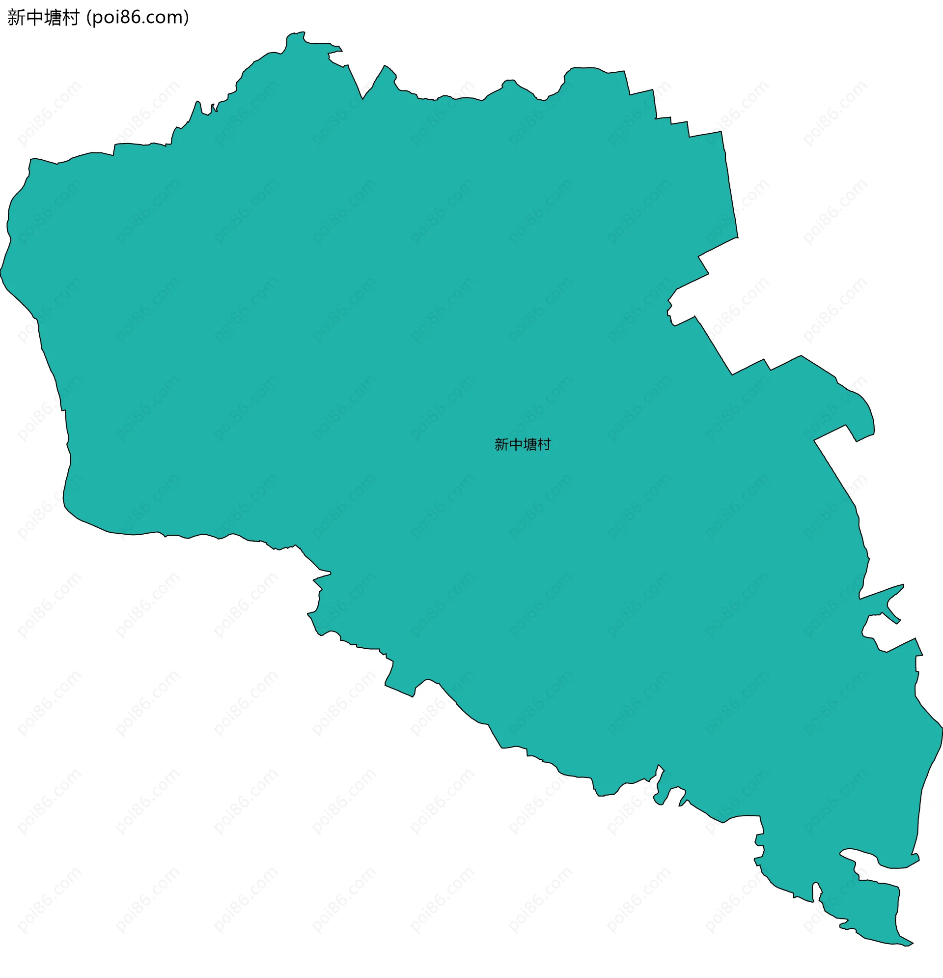 新中塘村边界地图