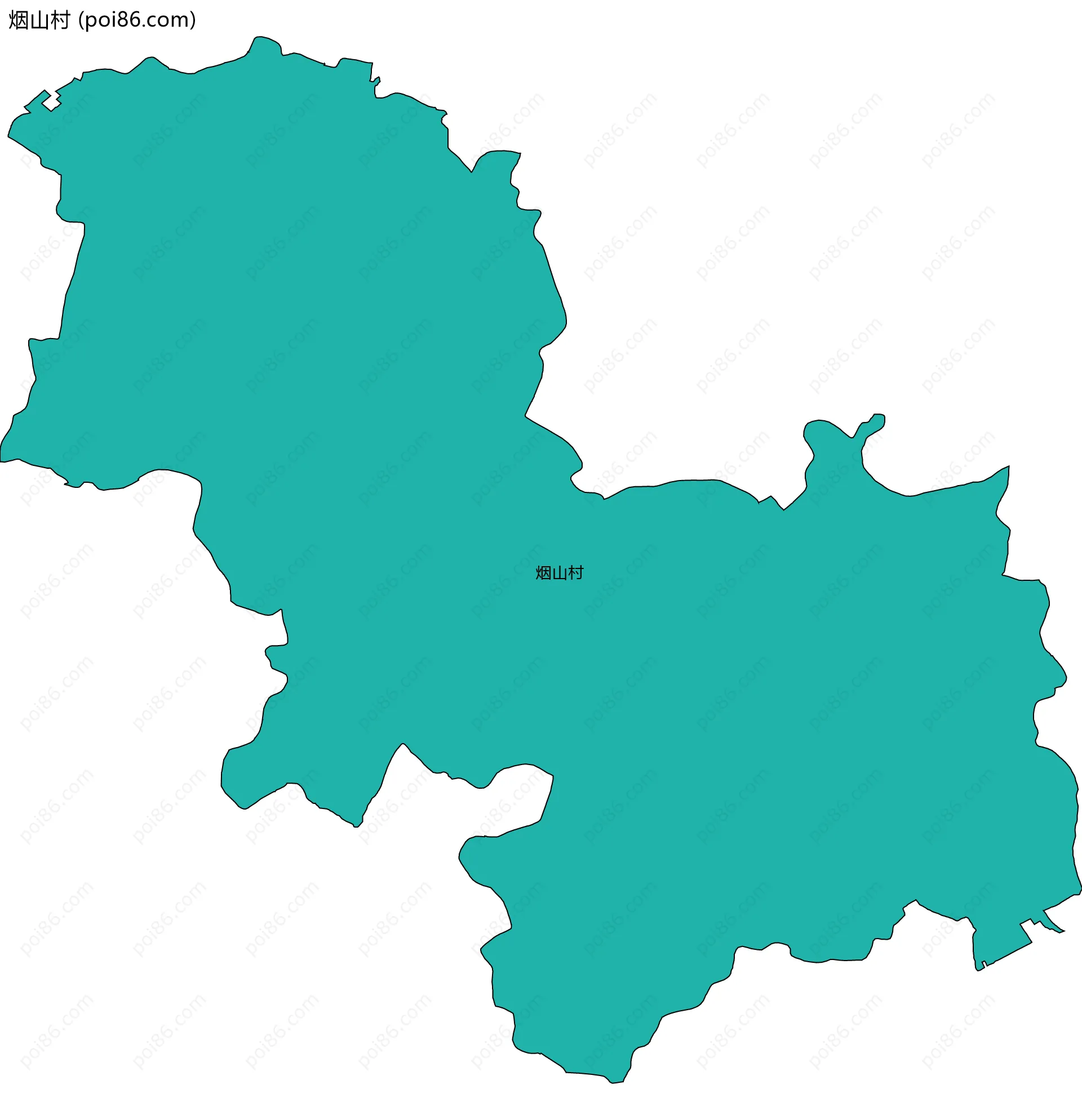 烟山村边界地图
