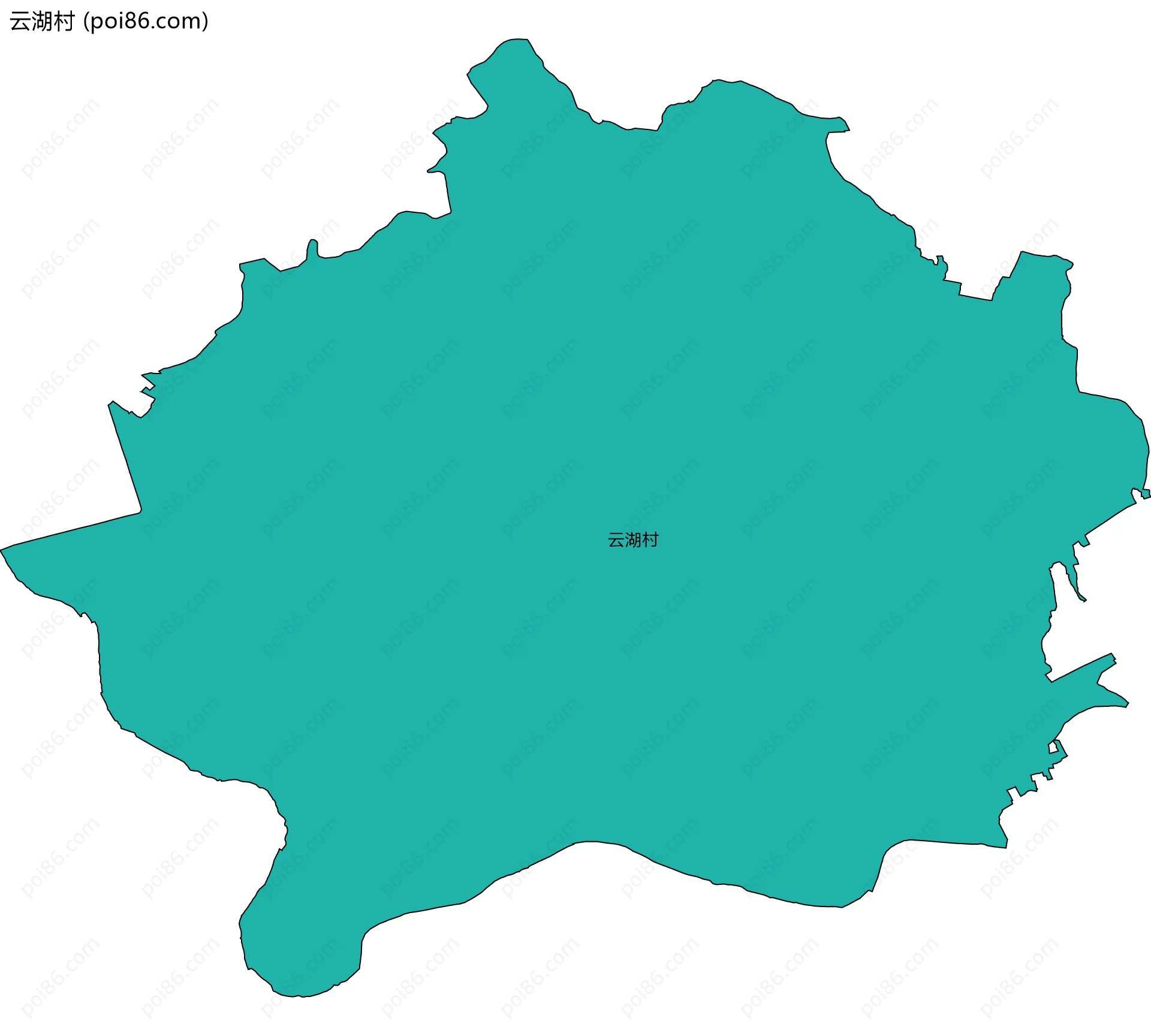 云湖村边界地图