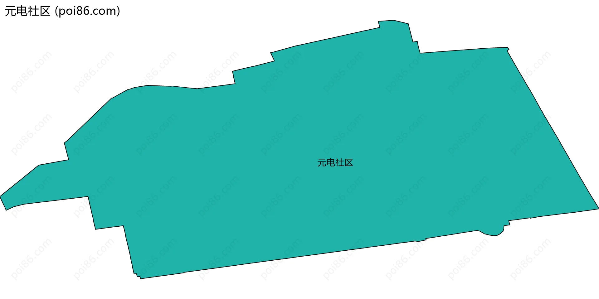 元电社区边界地图