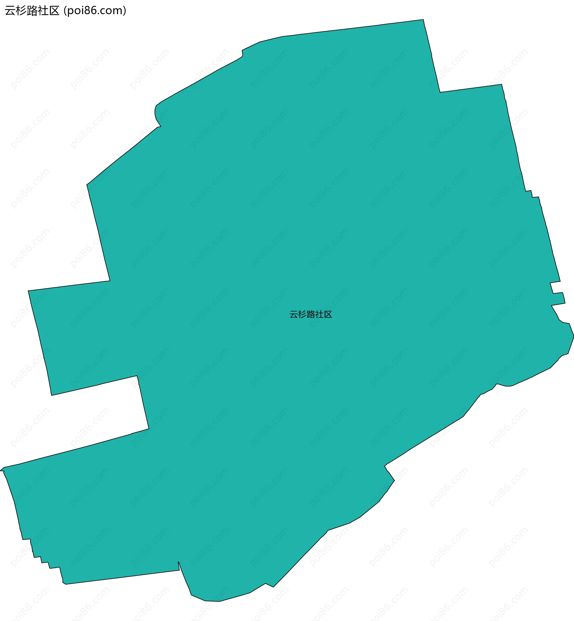 云杉路社区边界地图