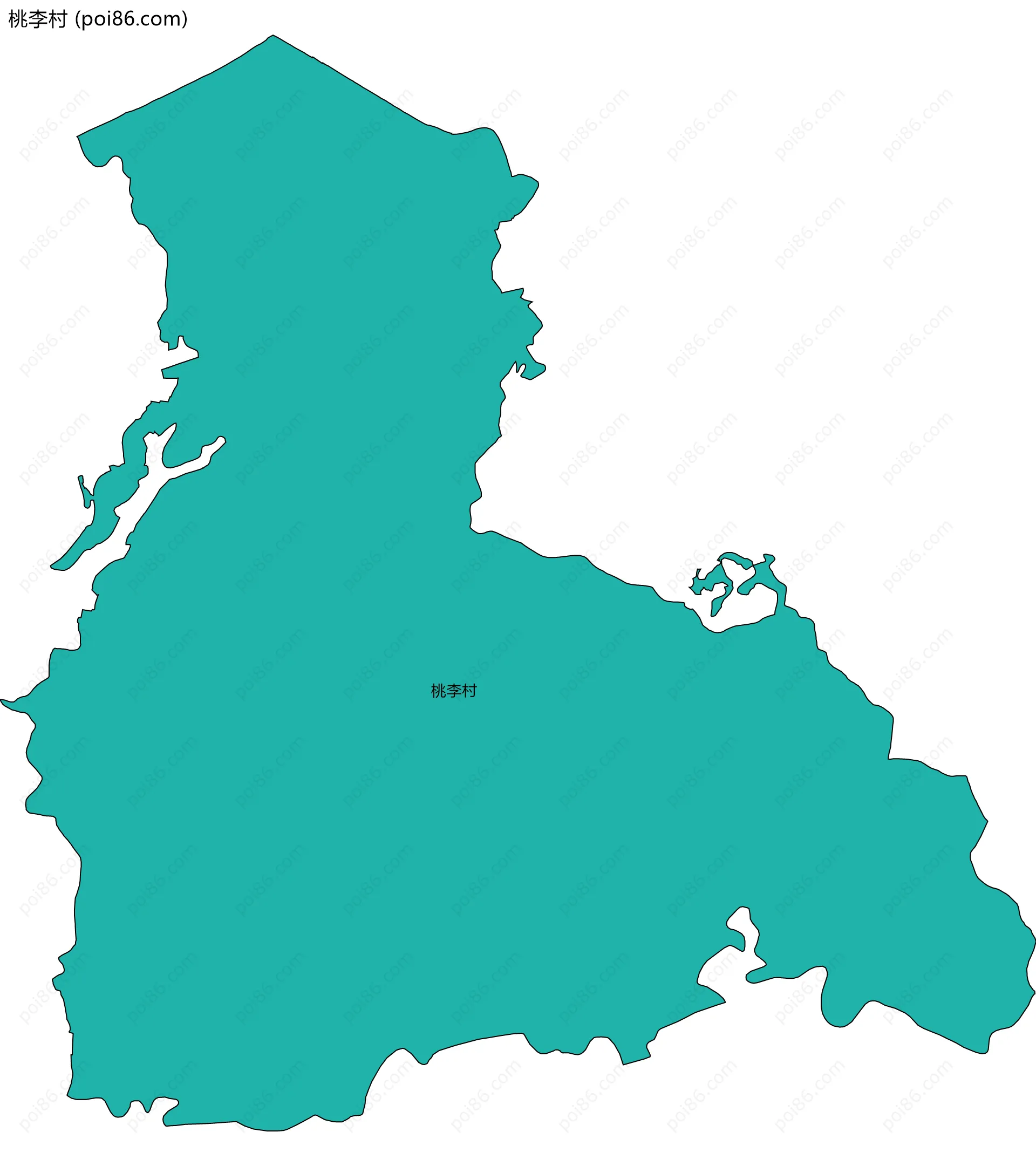 桃李村边界地图