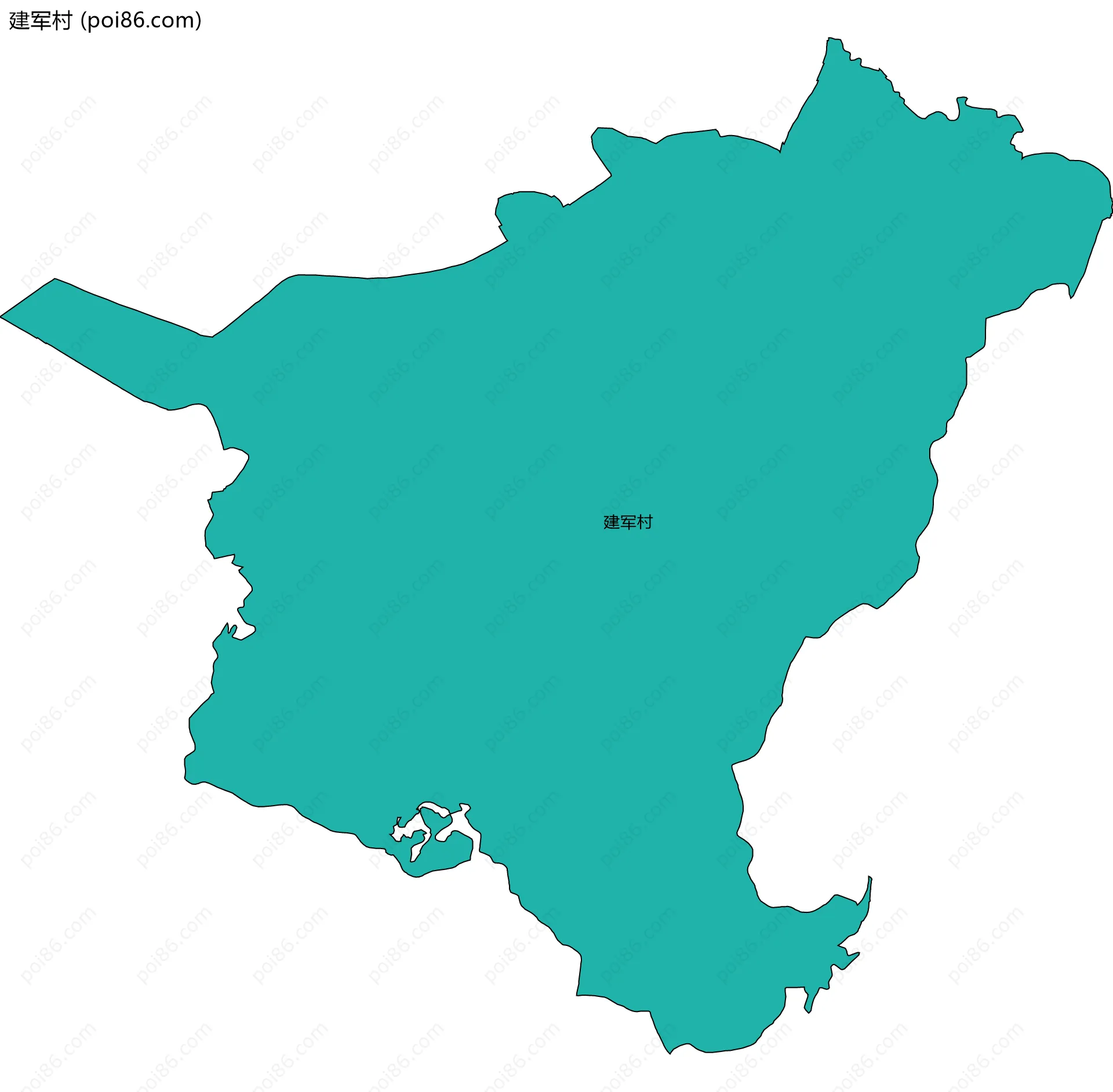 建军村边界地图