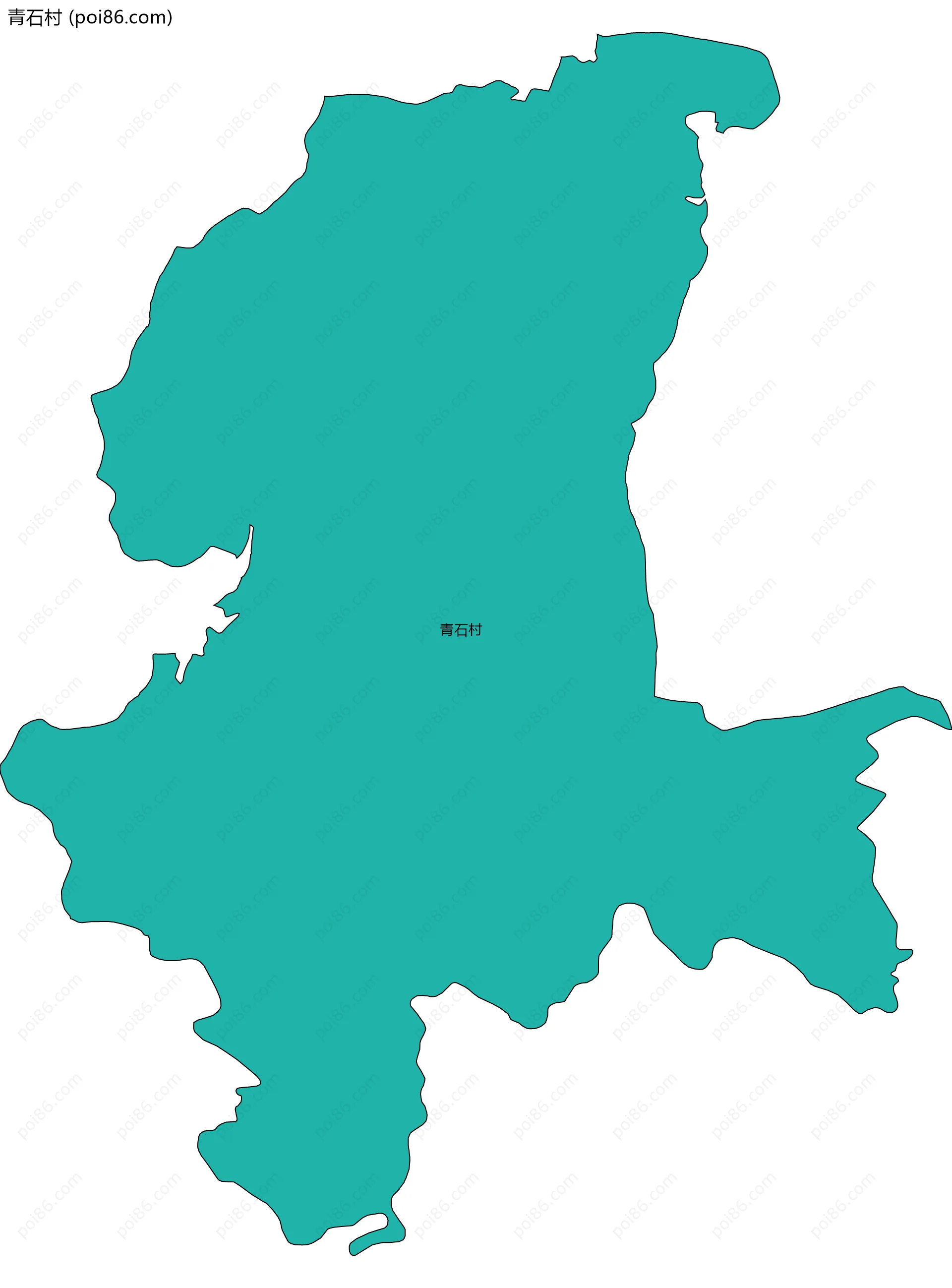 青石村边界地图