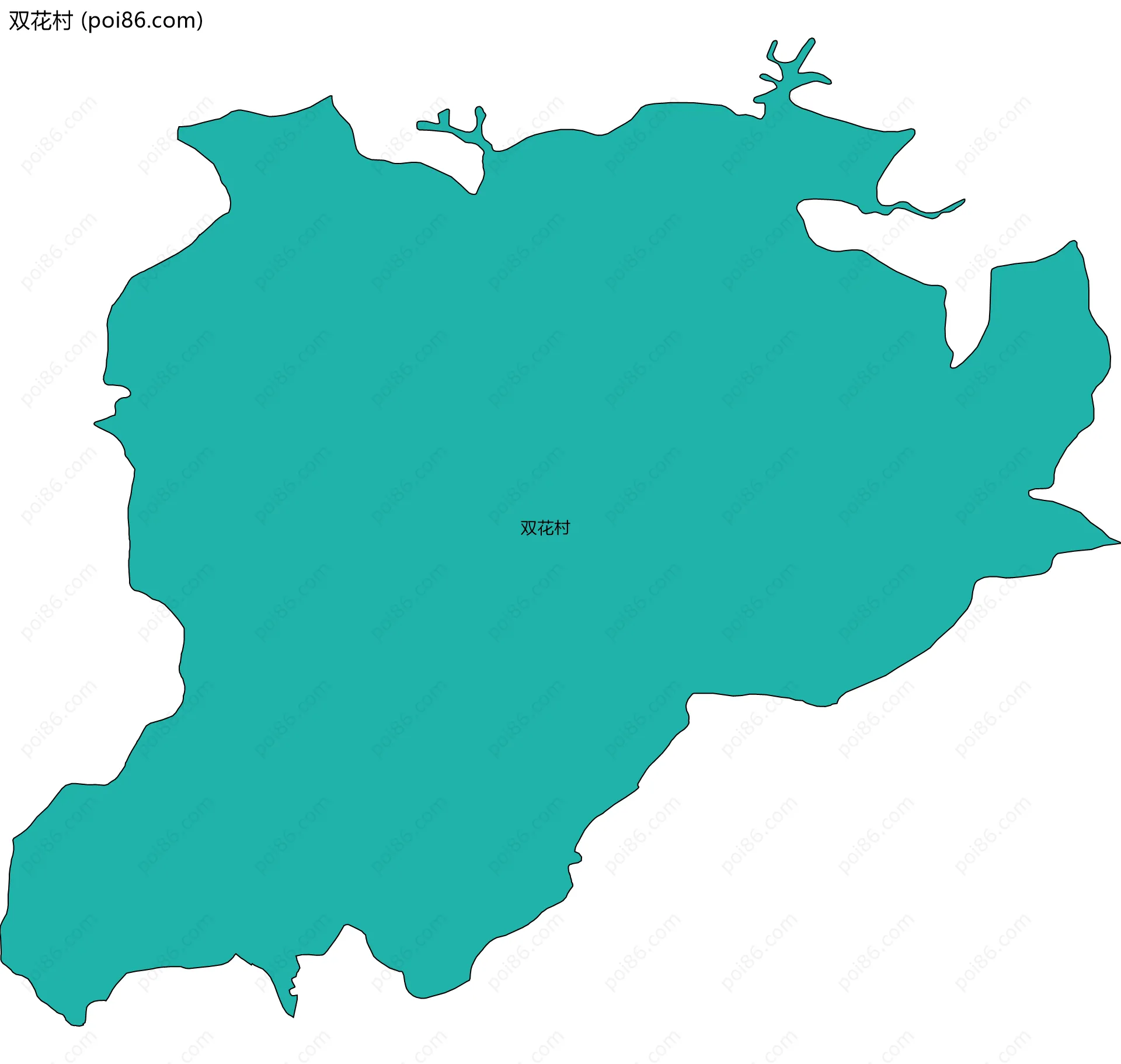 双花村边界地图