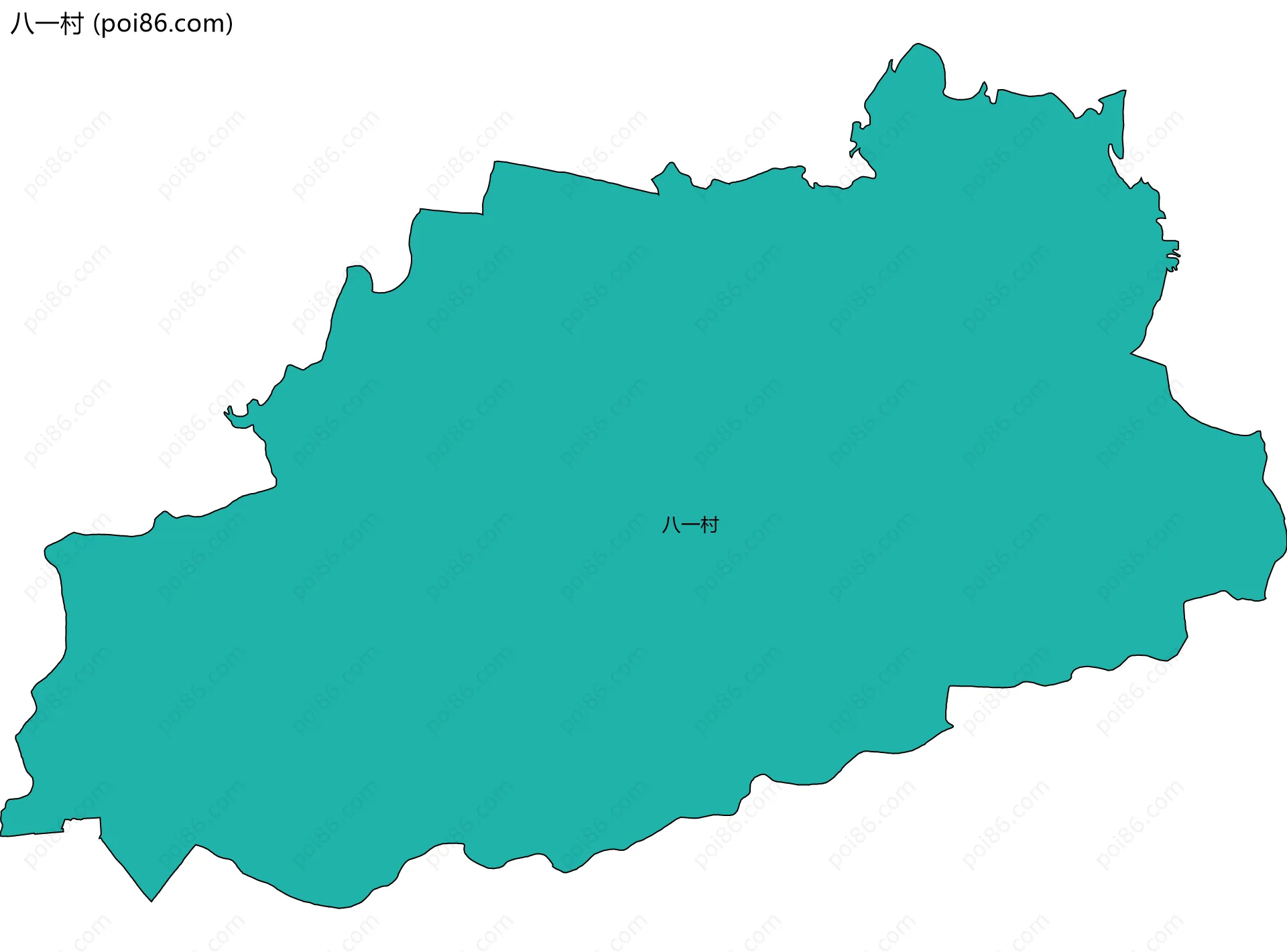 八一村边界地图