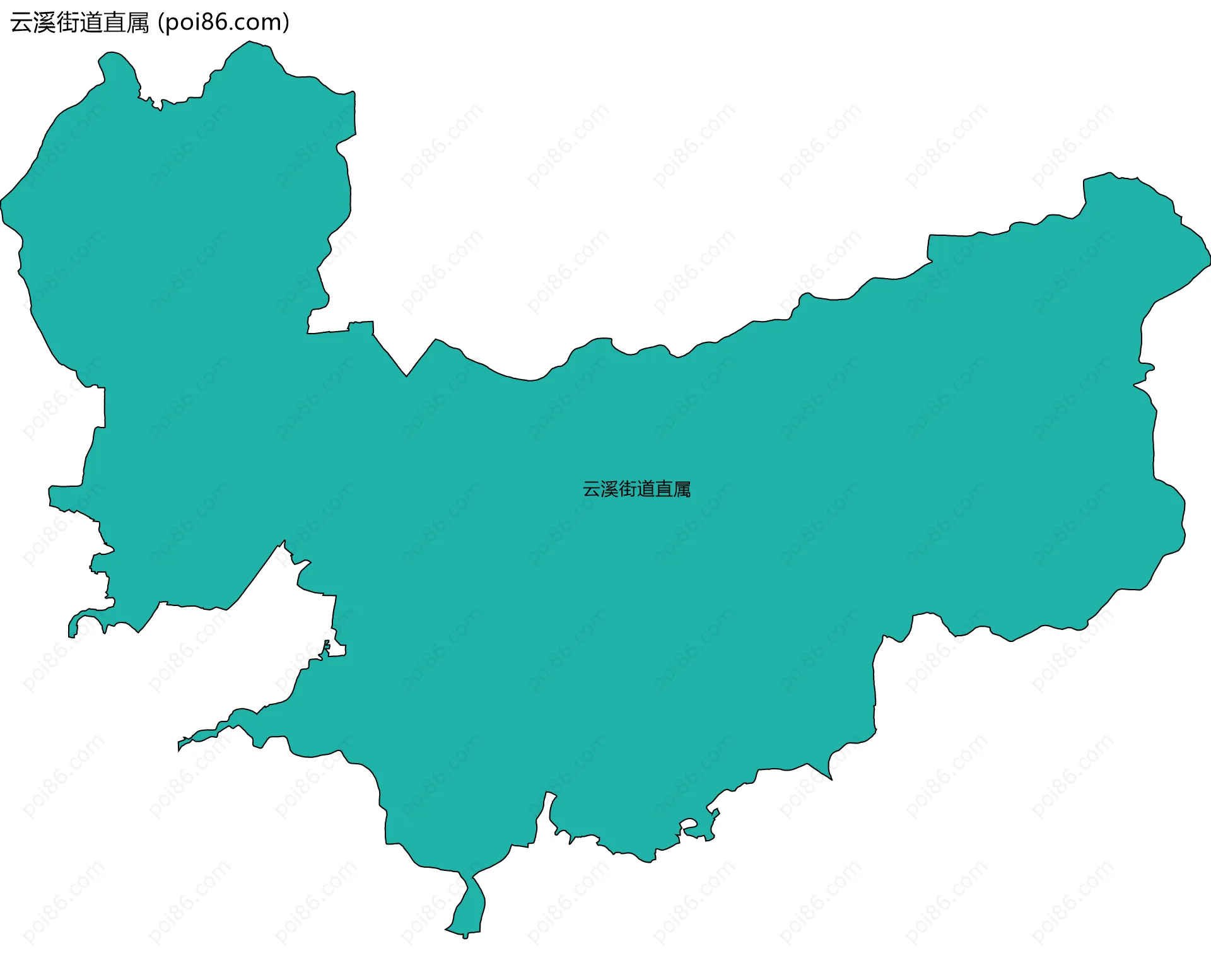 云溪街道直属边界地图