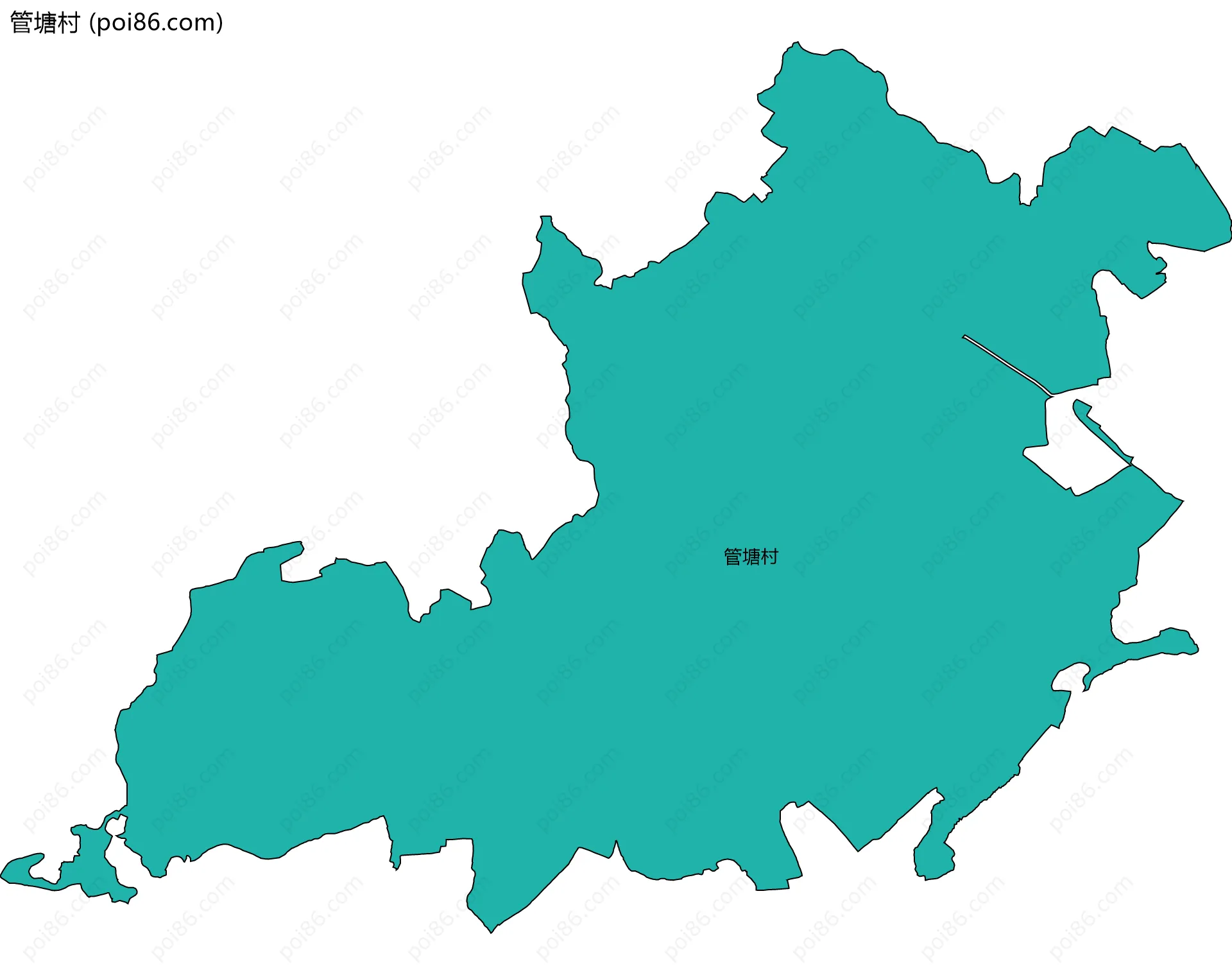 管塘村边界地图