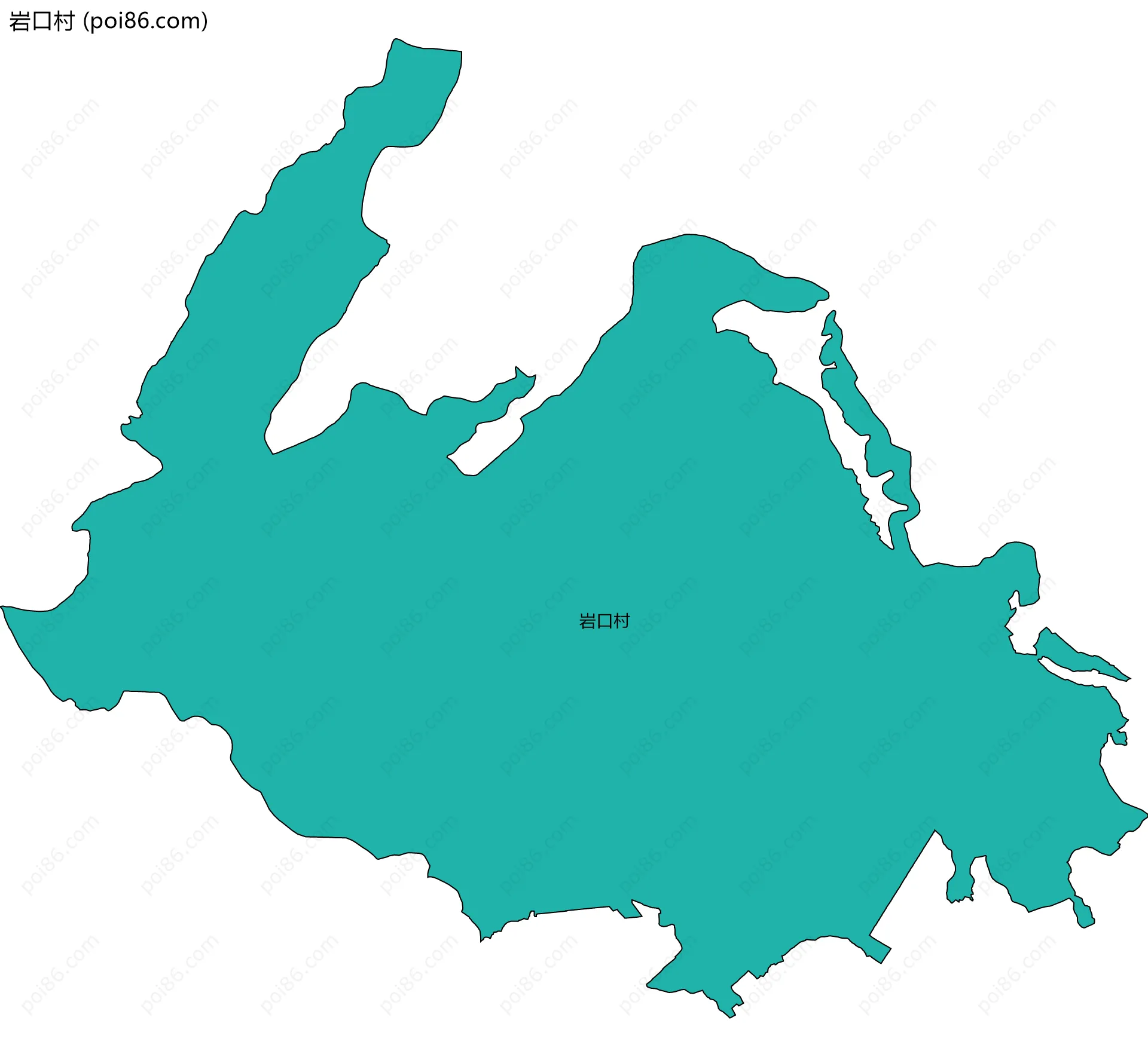 岩口村边界地图