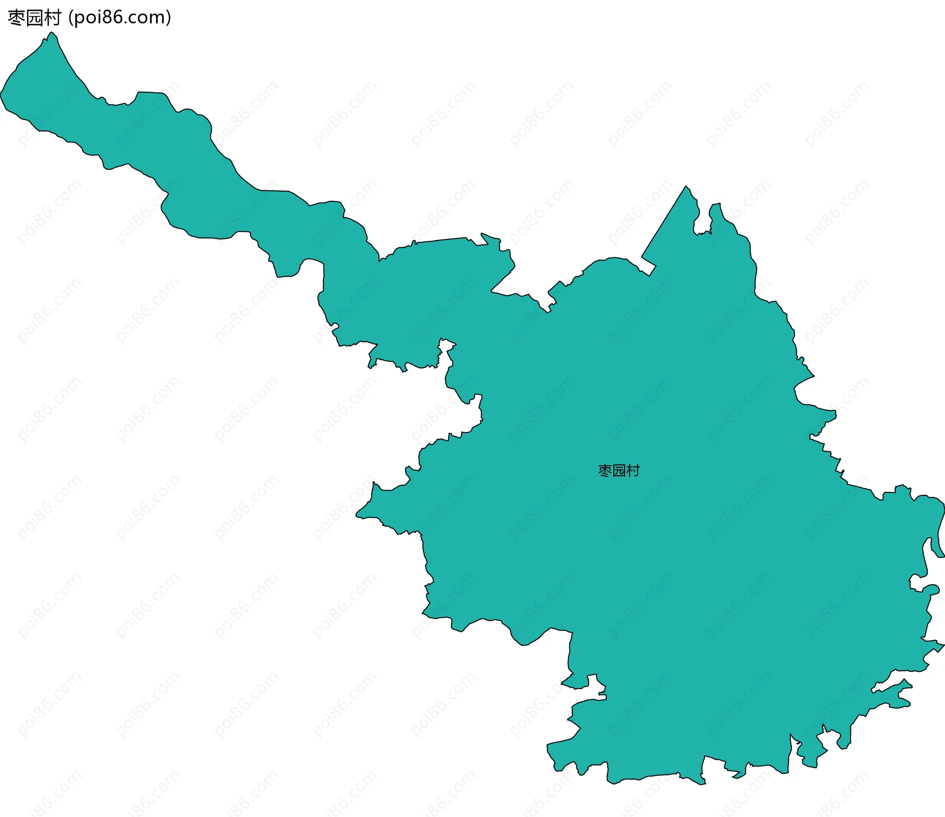 枣园村边界地图