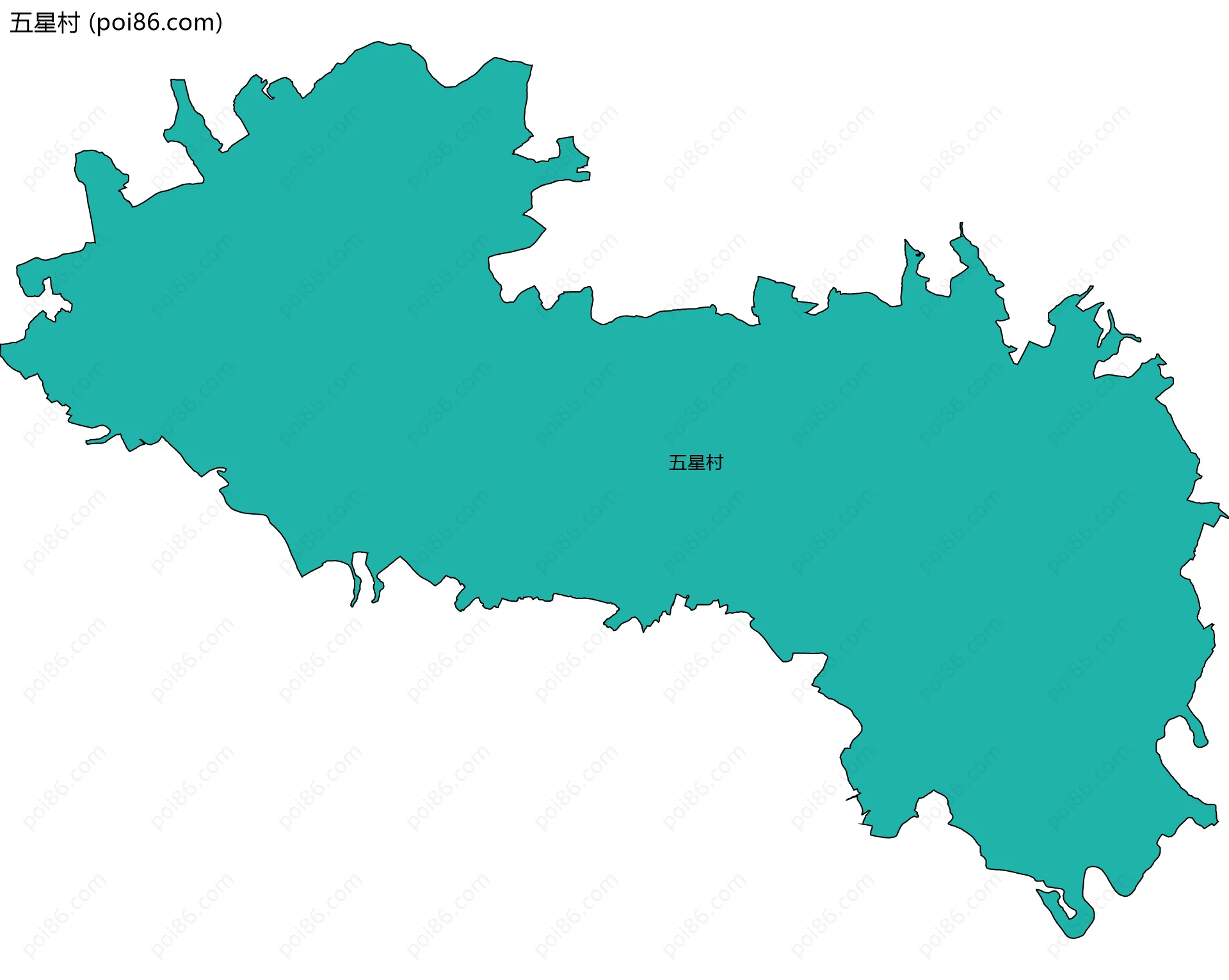 五星村边界地图