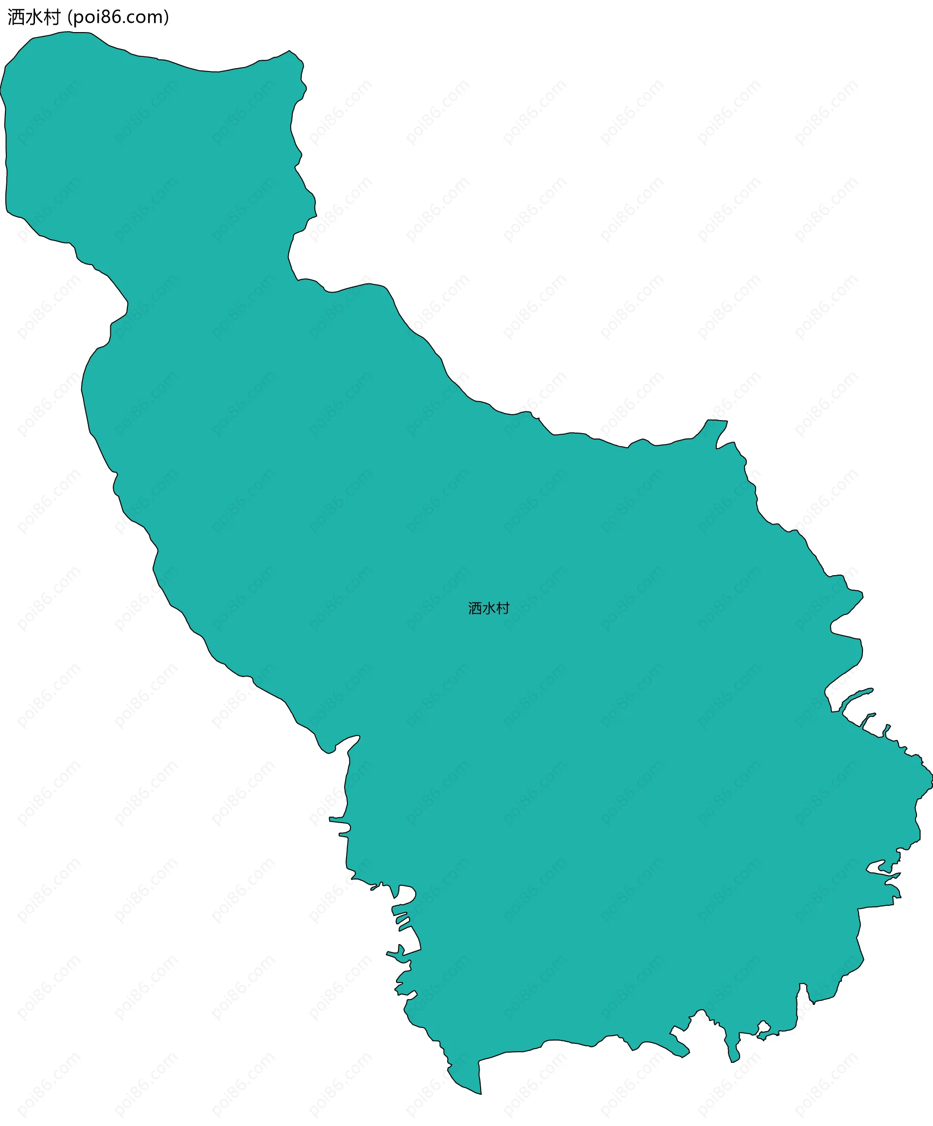 洒水村边界地图