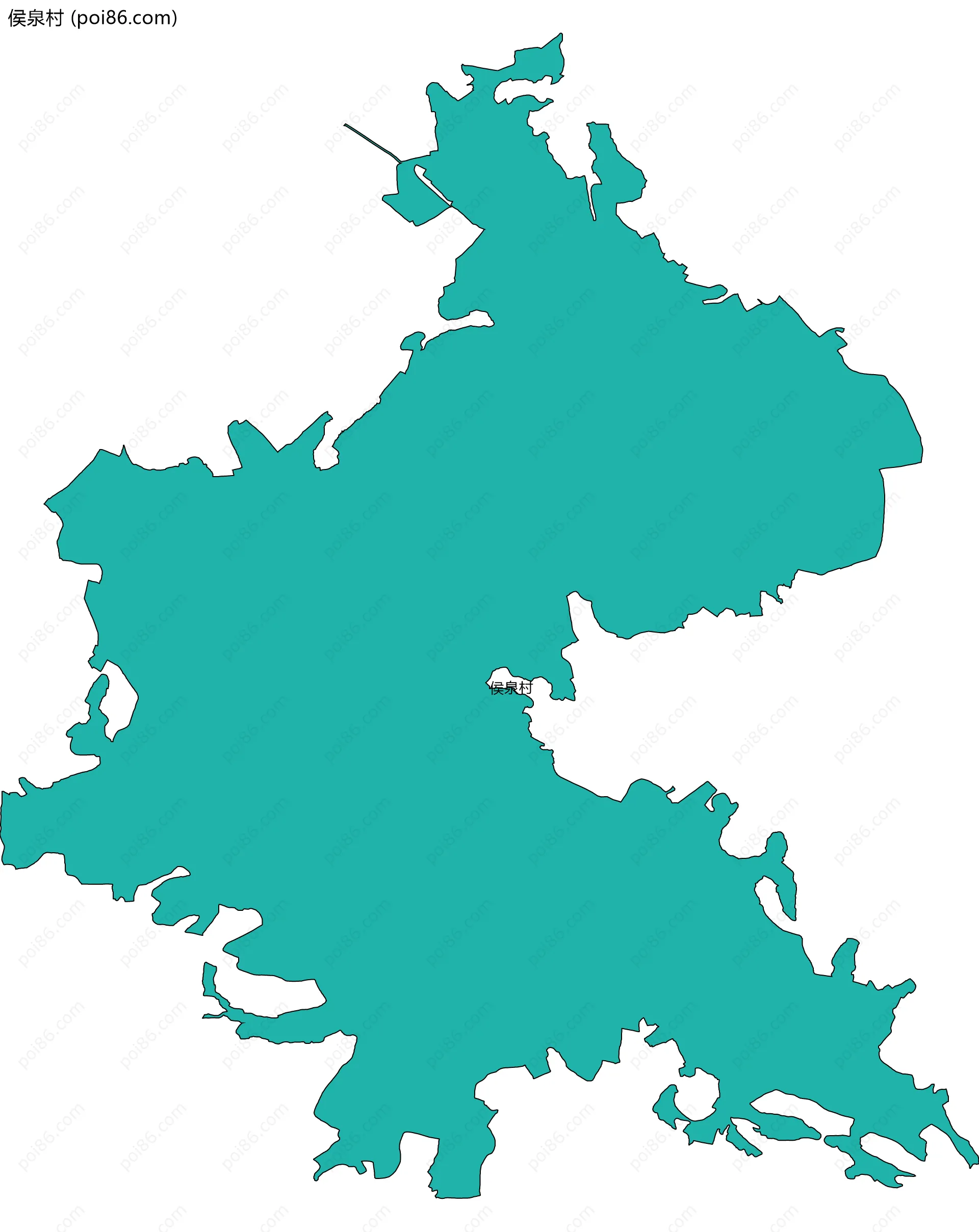 侯泉村边界地图