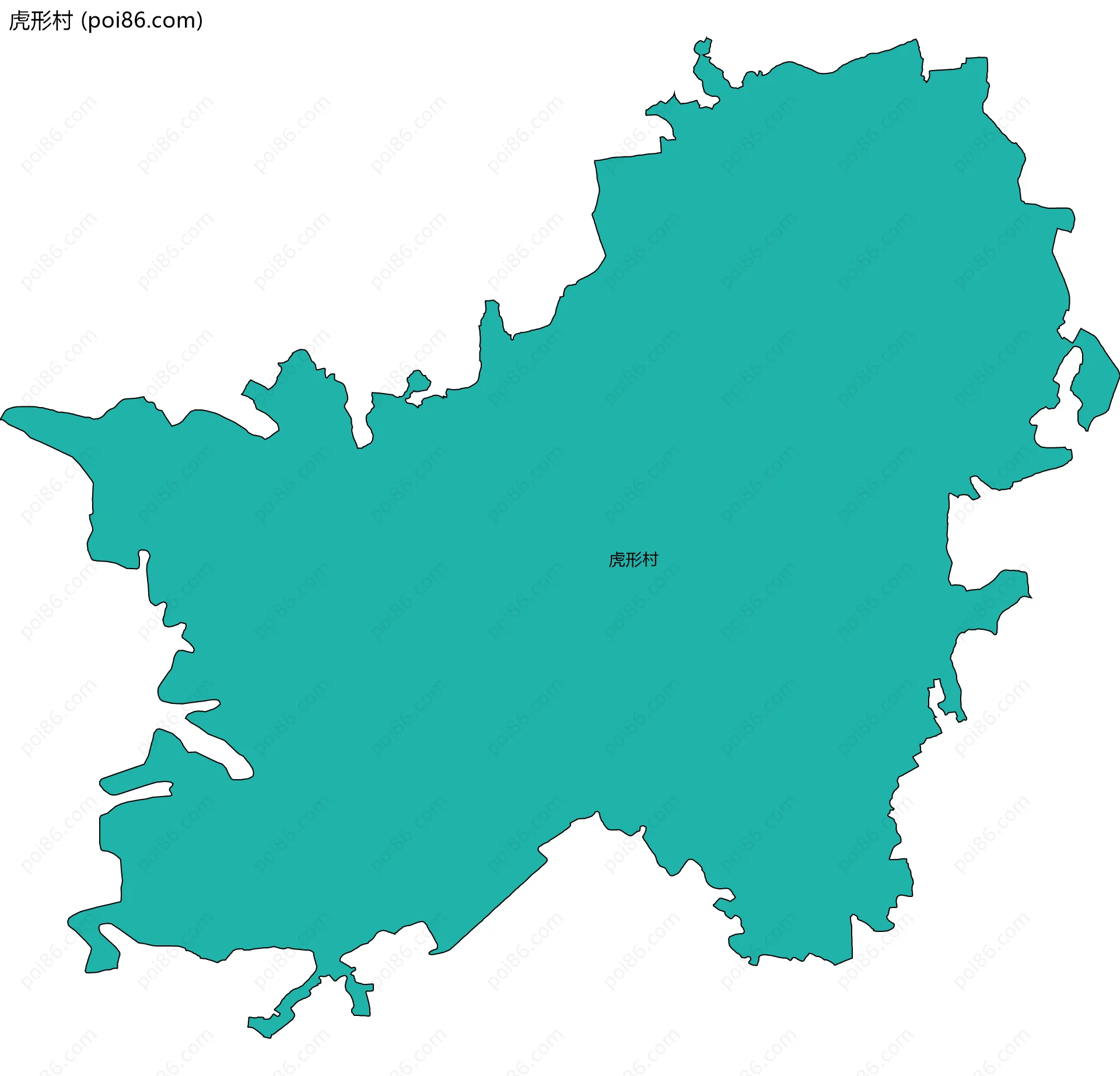 虎形村边界地图