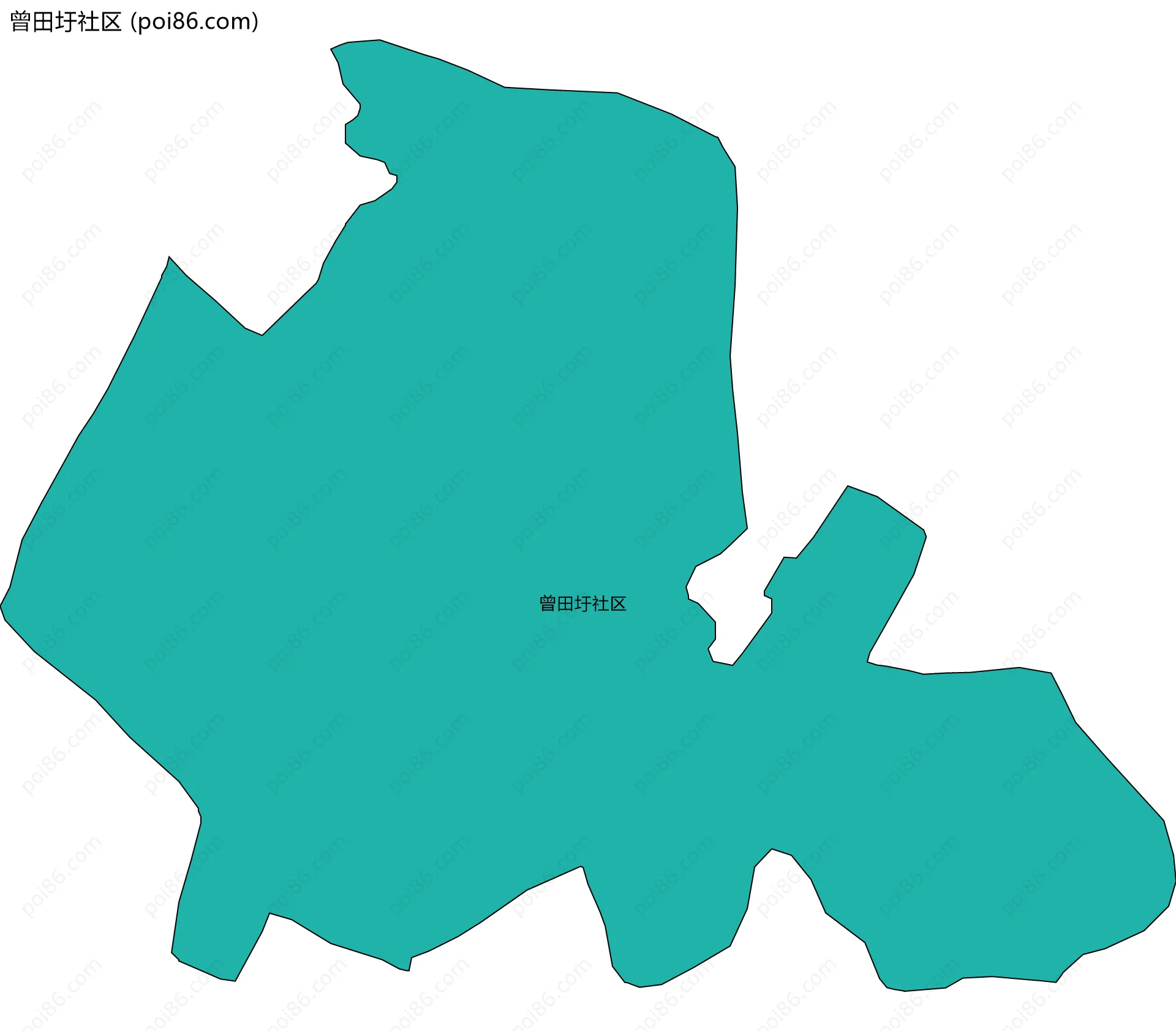 曾田圩社区边界地图