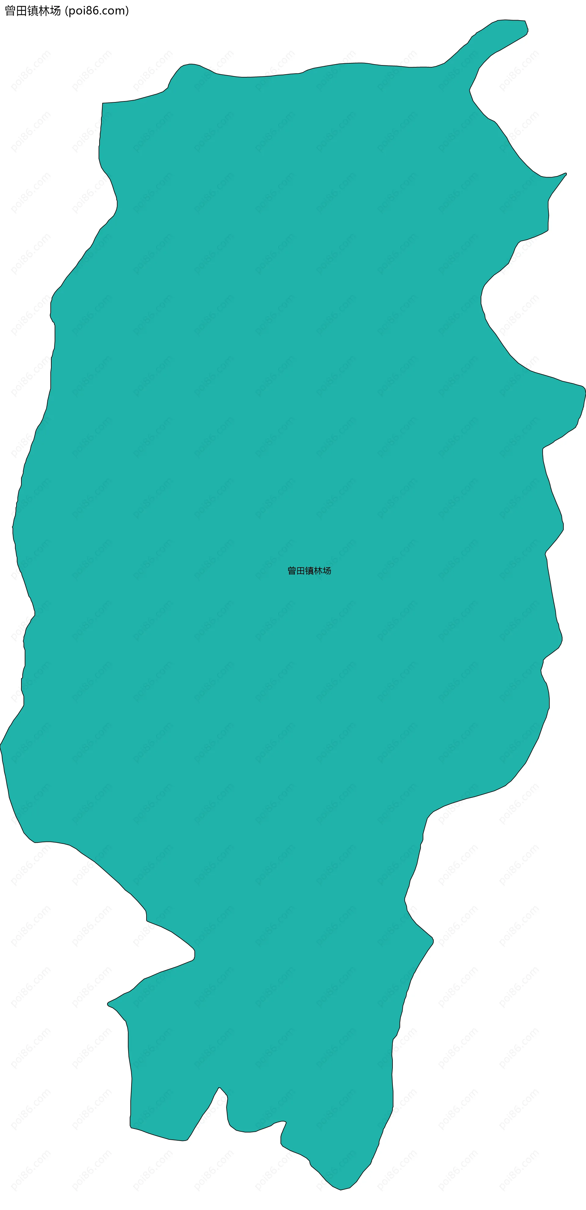 曾田镇林场边界地图