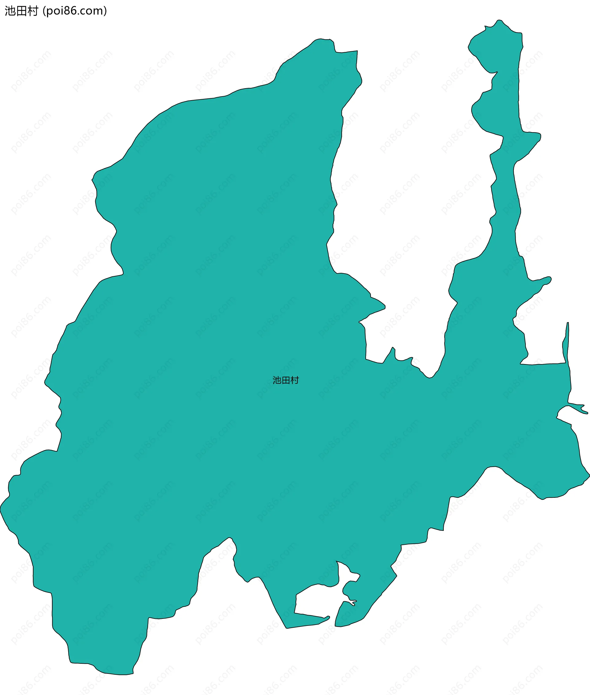 池田村边界地图