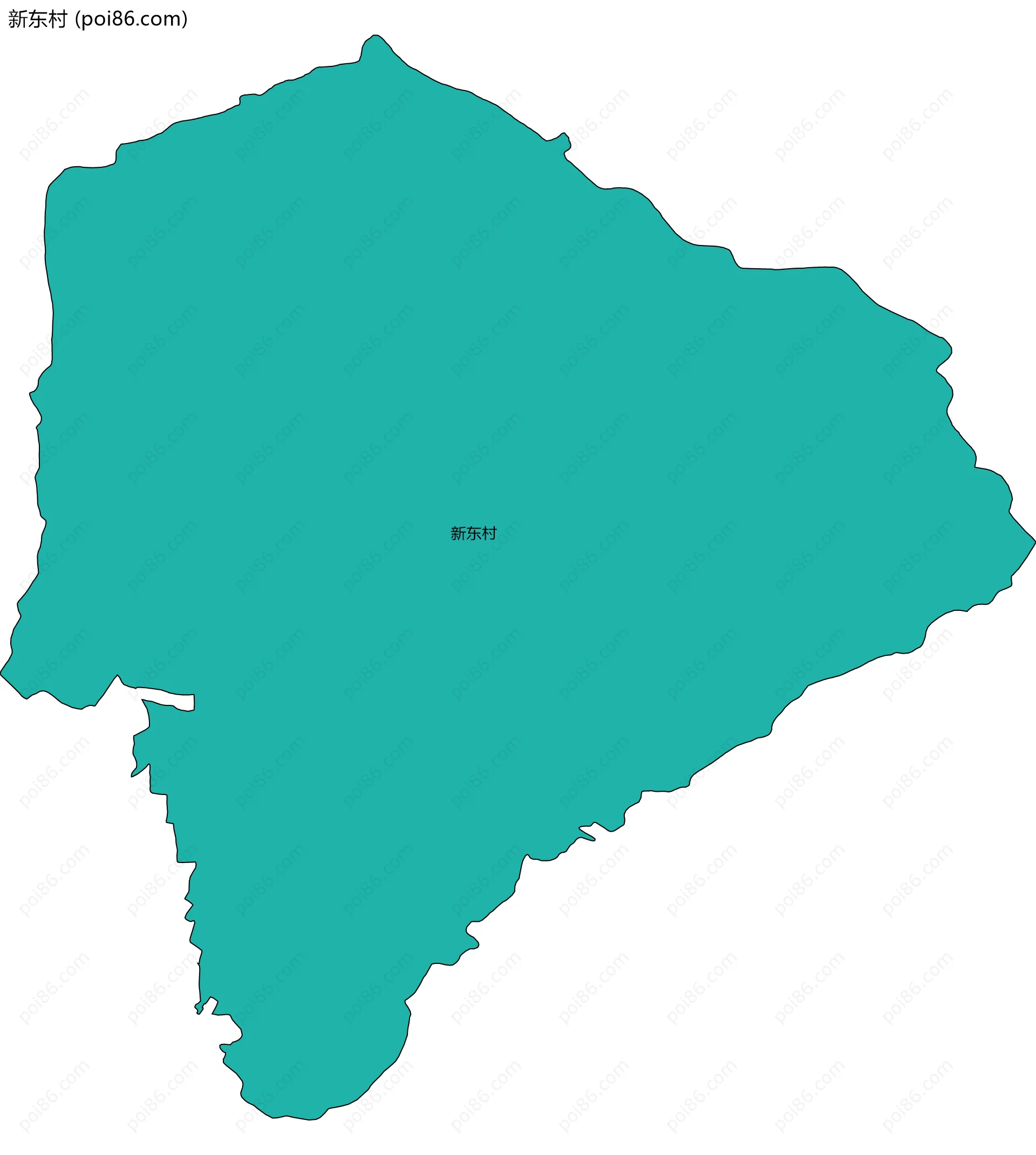 新东村边界地图