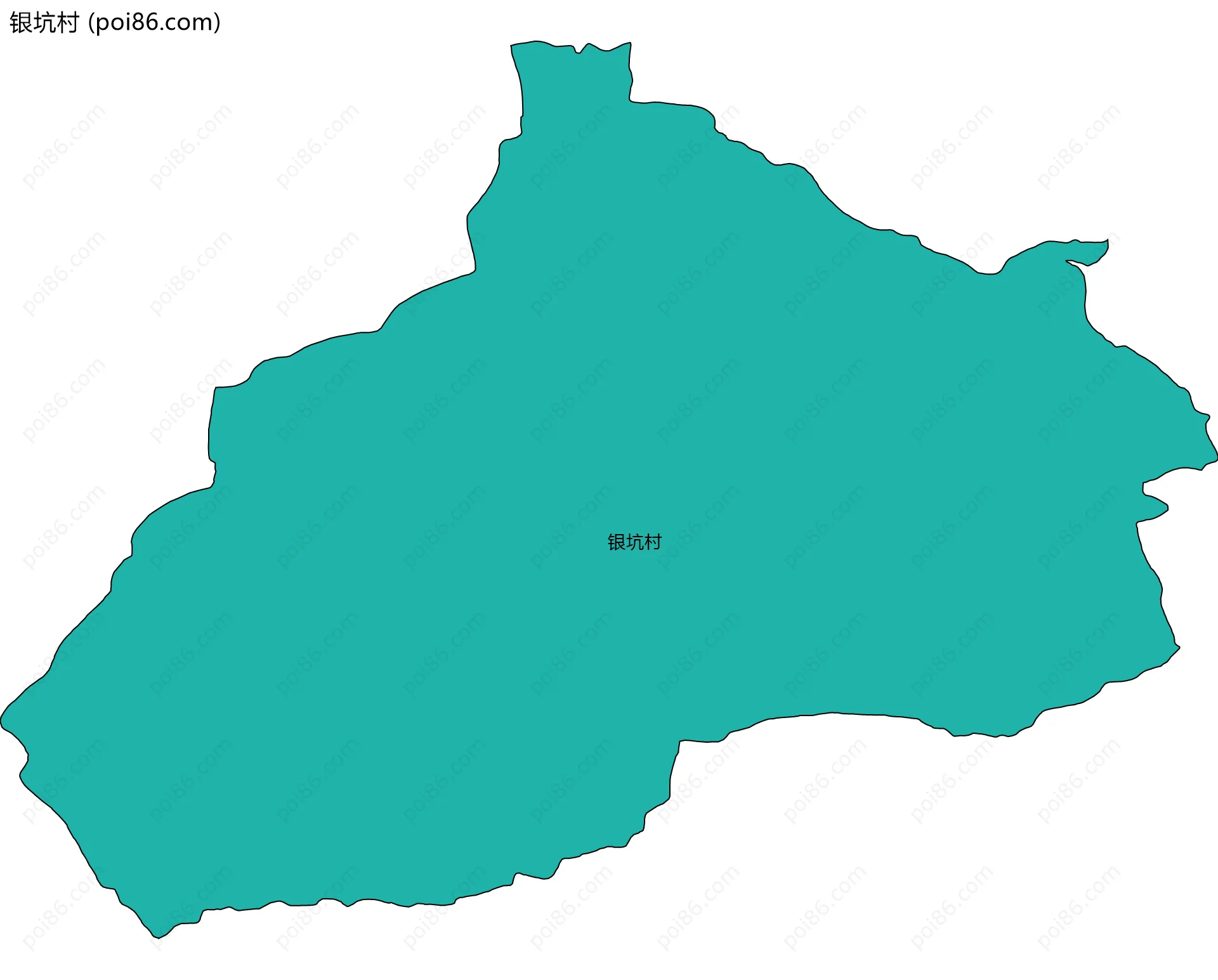 银坑村边界地图