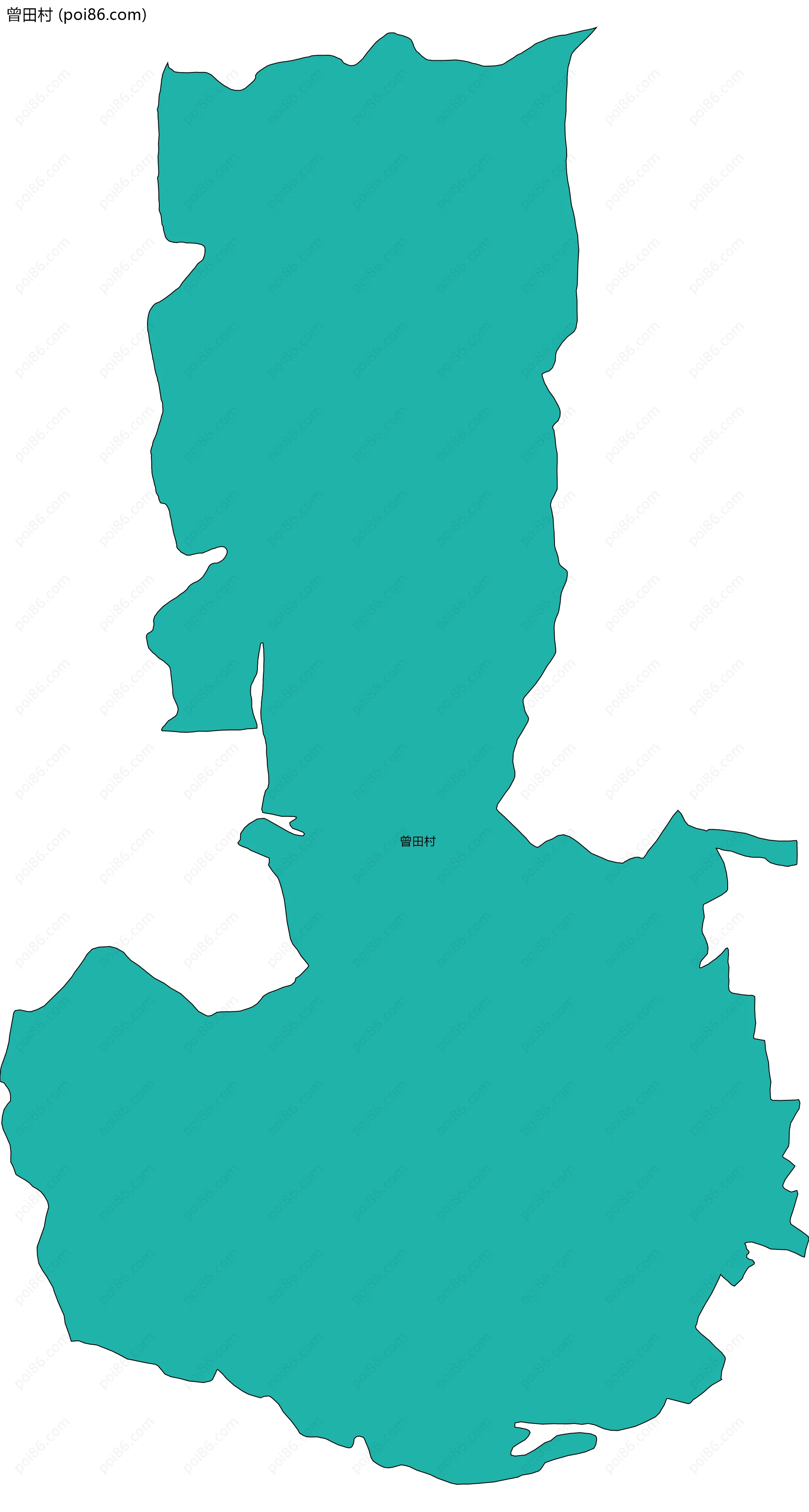 曾田村边界地图