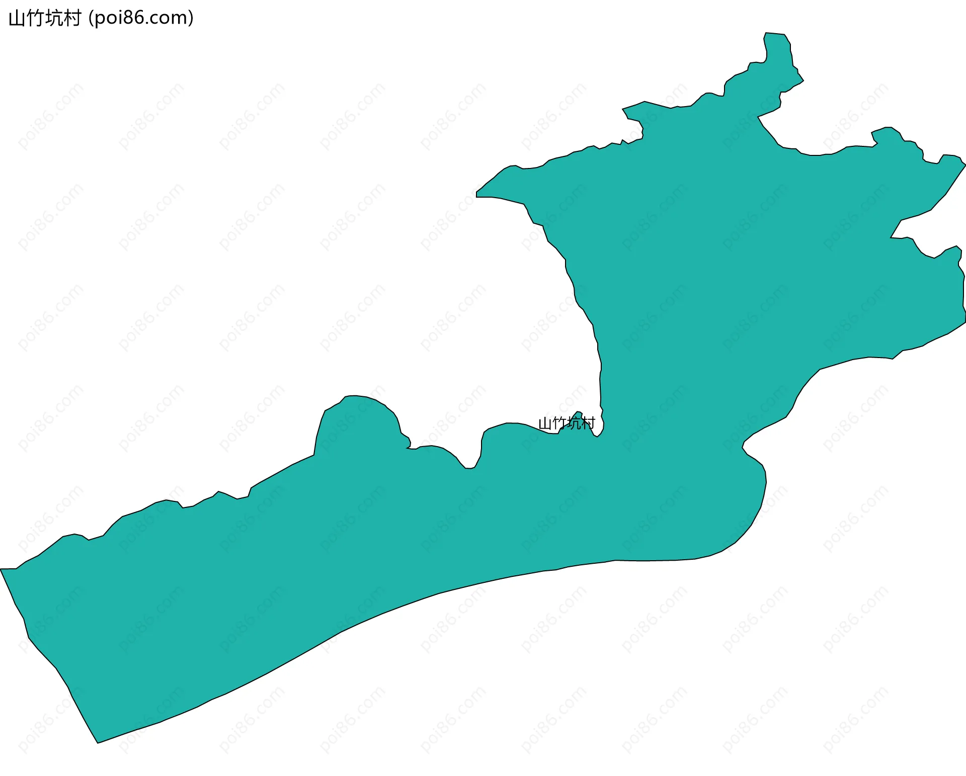 山竹坑村边界地图