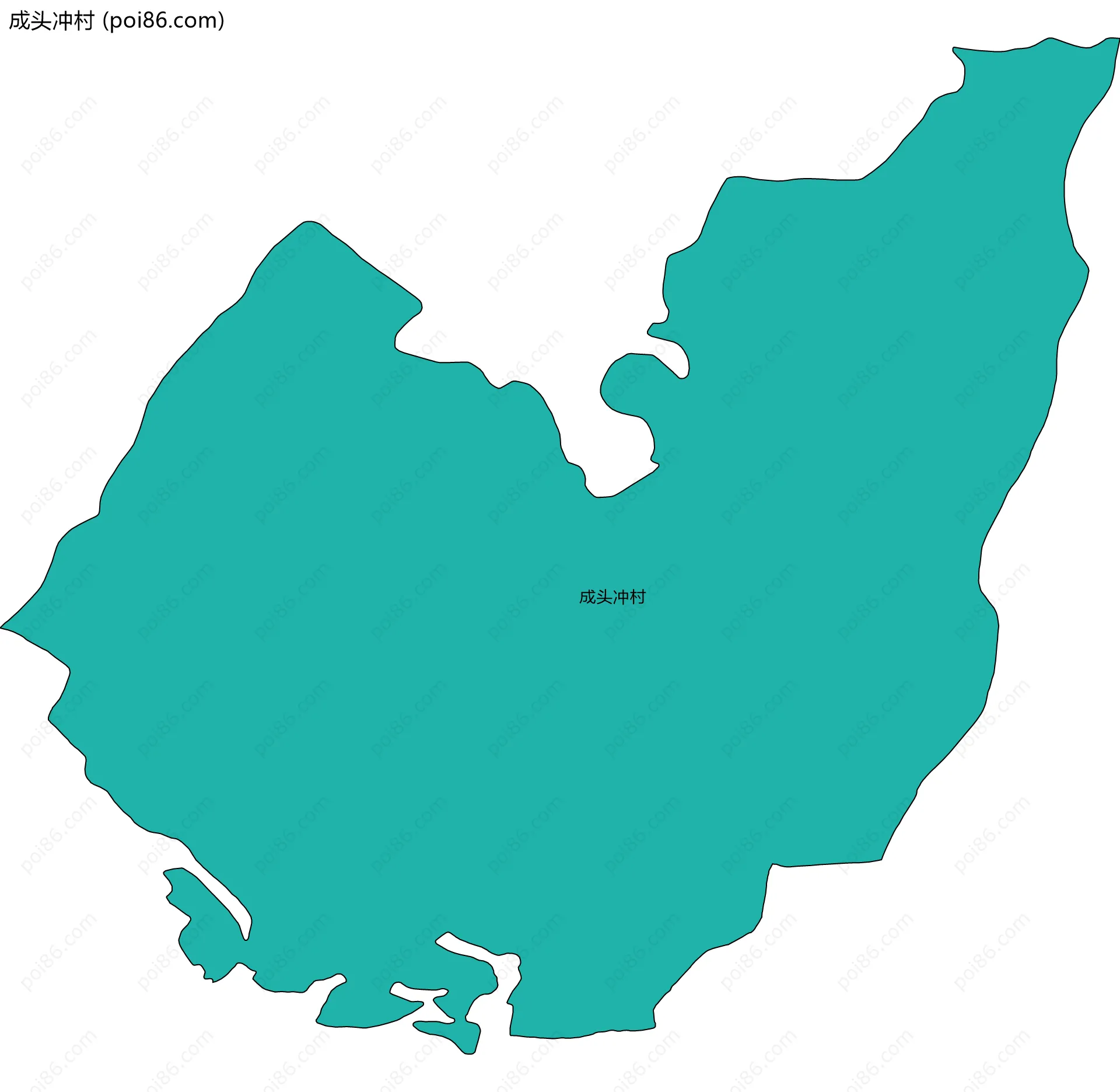 成头冲村边界地图