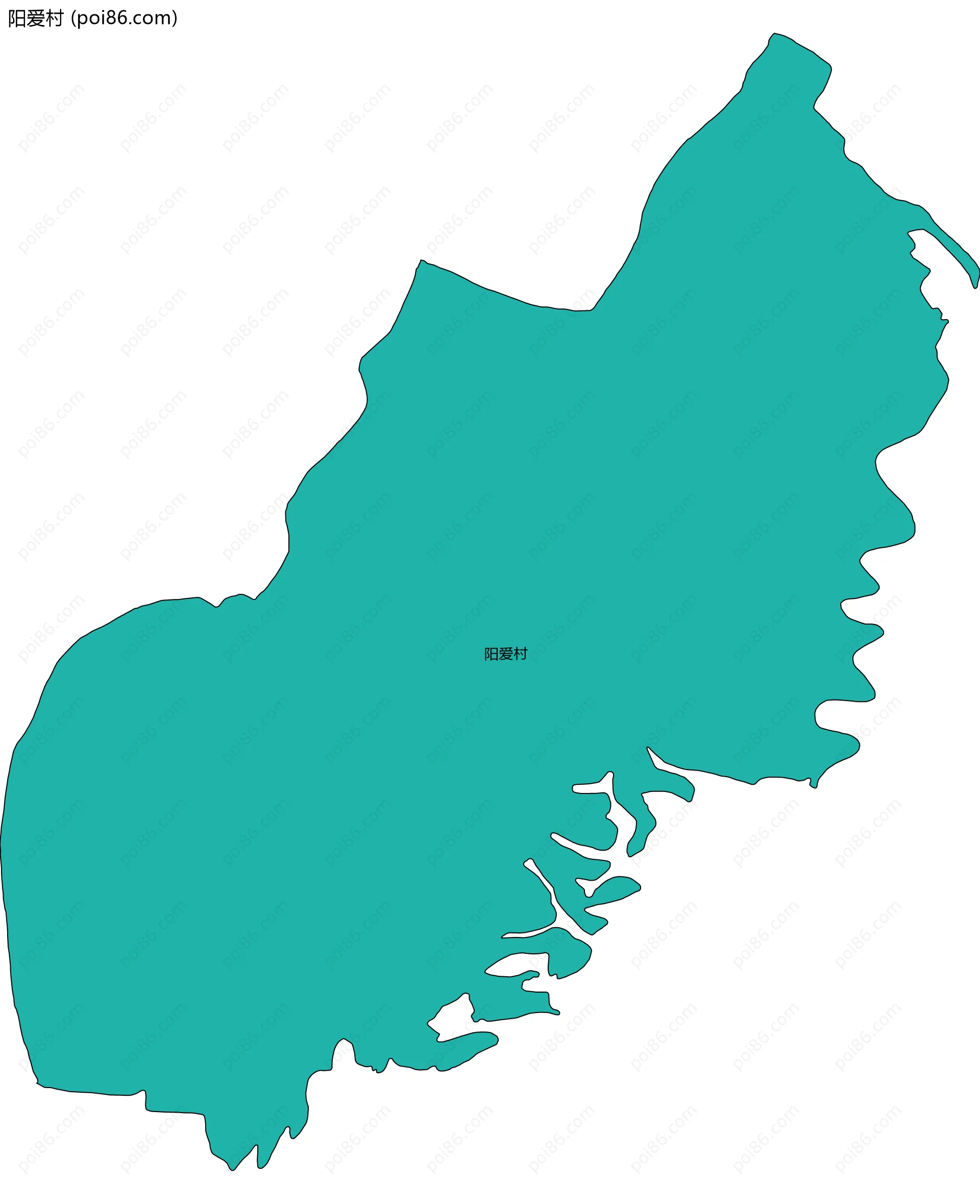 阳爱村边界地图